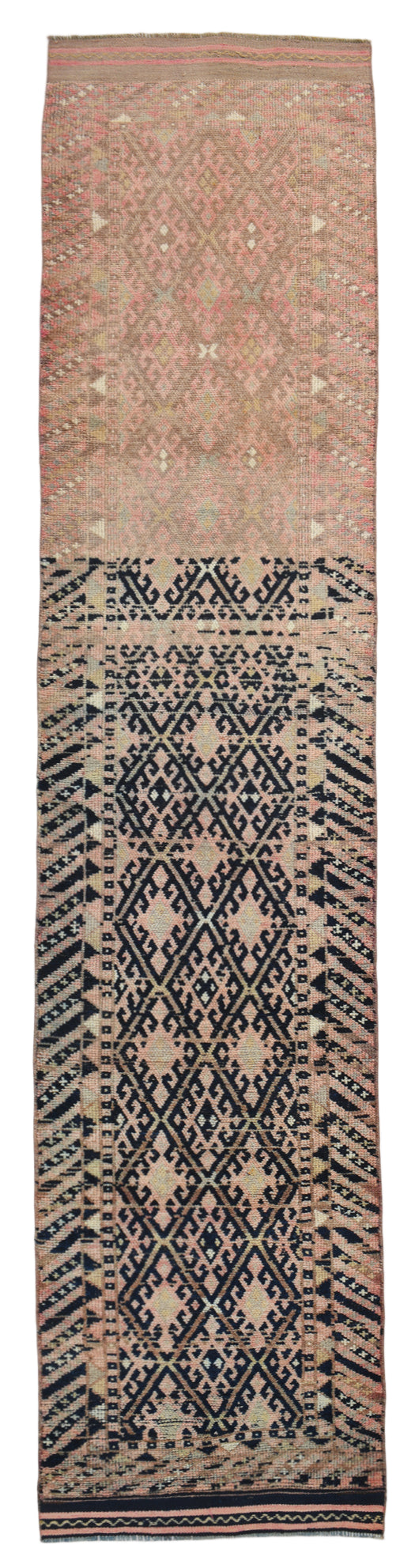 Textile with geometric pattern on a plain background