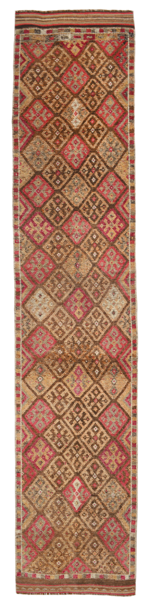 Decorative rug with geometric pattern on a white background