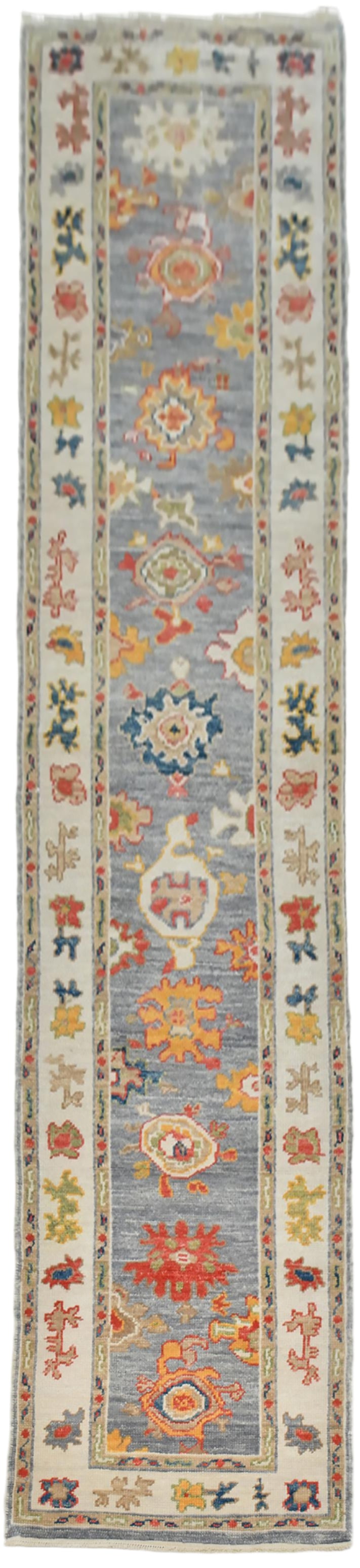 Decorative rug with intricate patterns on a plain background