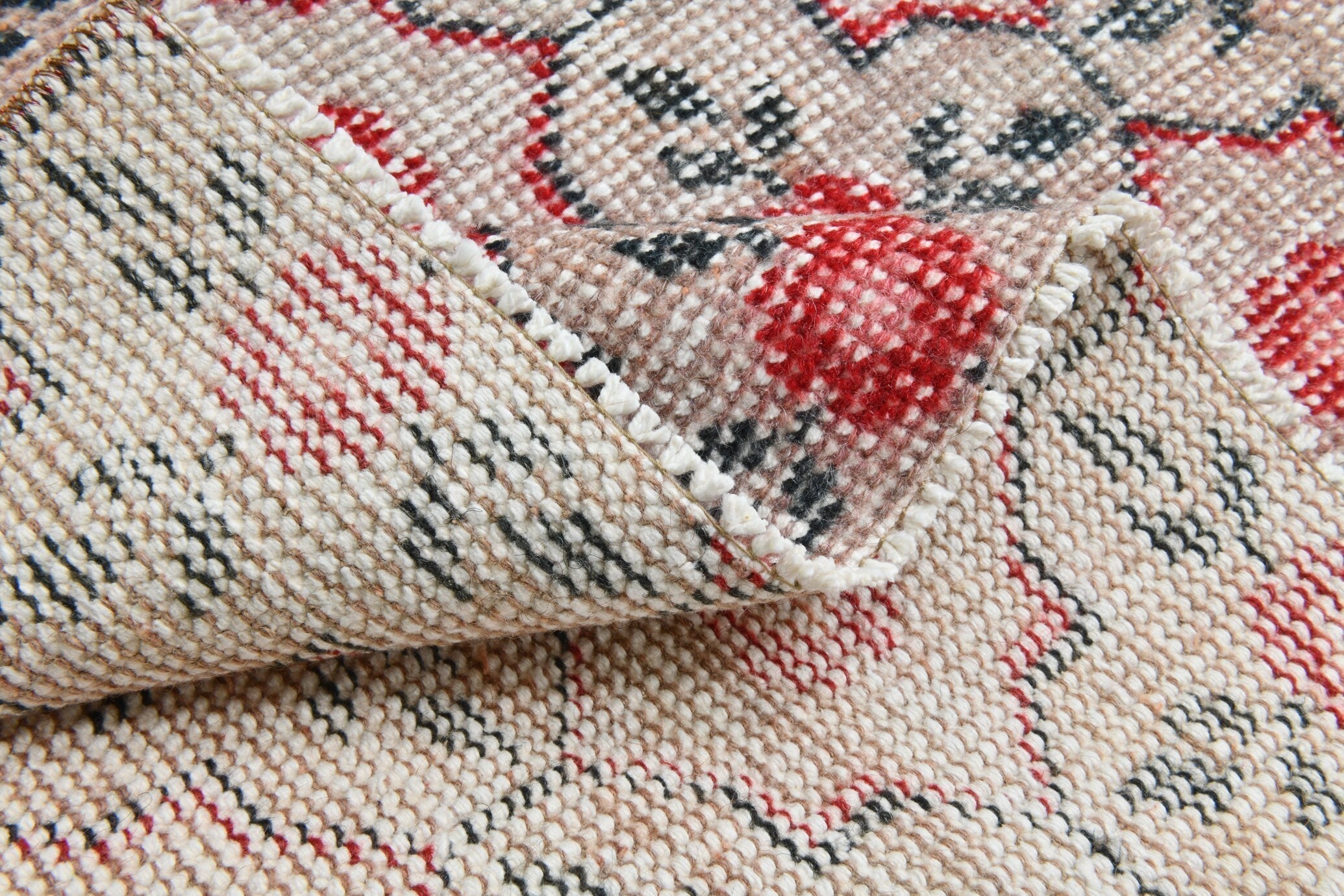 3’11’ x 6’4’ Turkish Vintage Rug Red,Floral