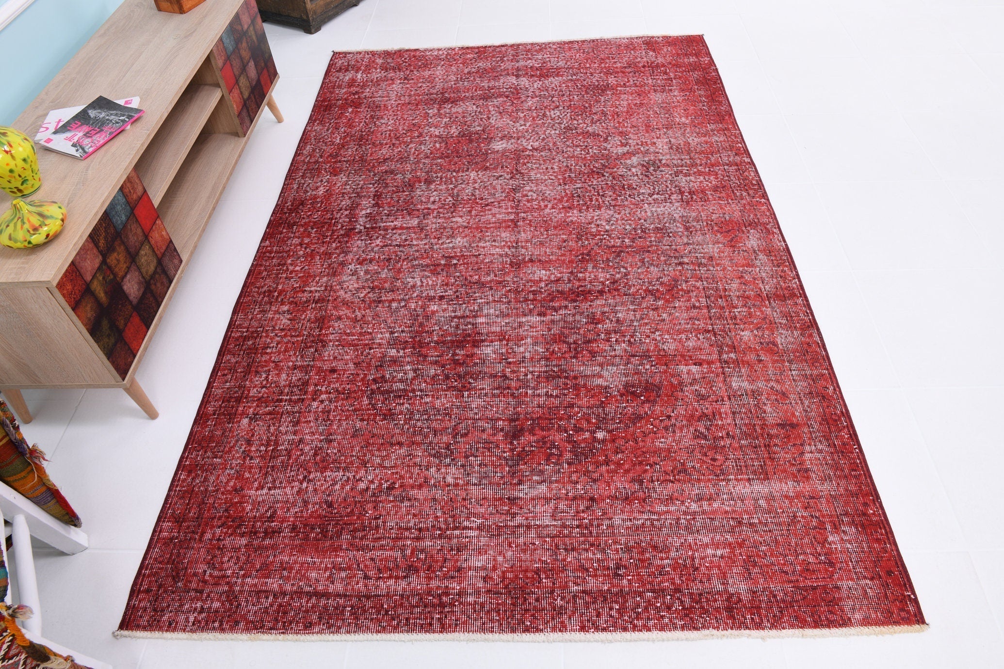 5’1’ x 7’10’ ft Turkish Vintage Rug