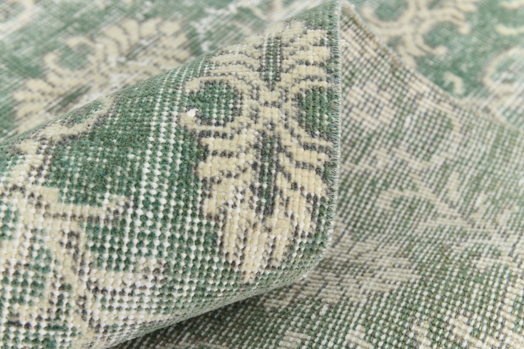 5’3’ x 7’10’ Turkish Vintage Rug Green