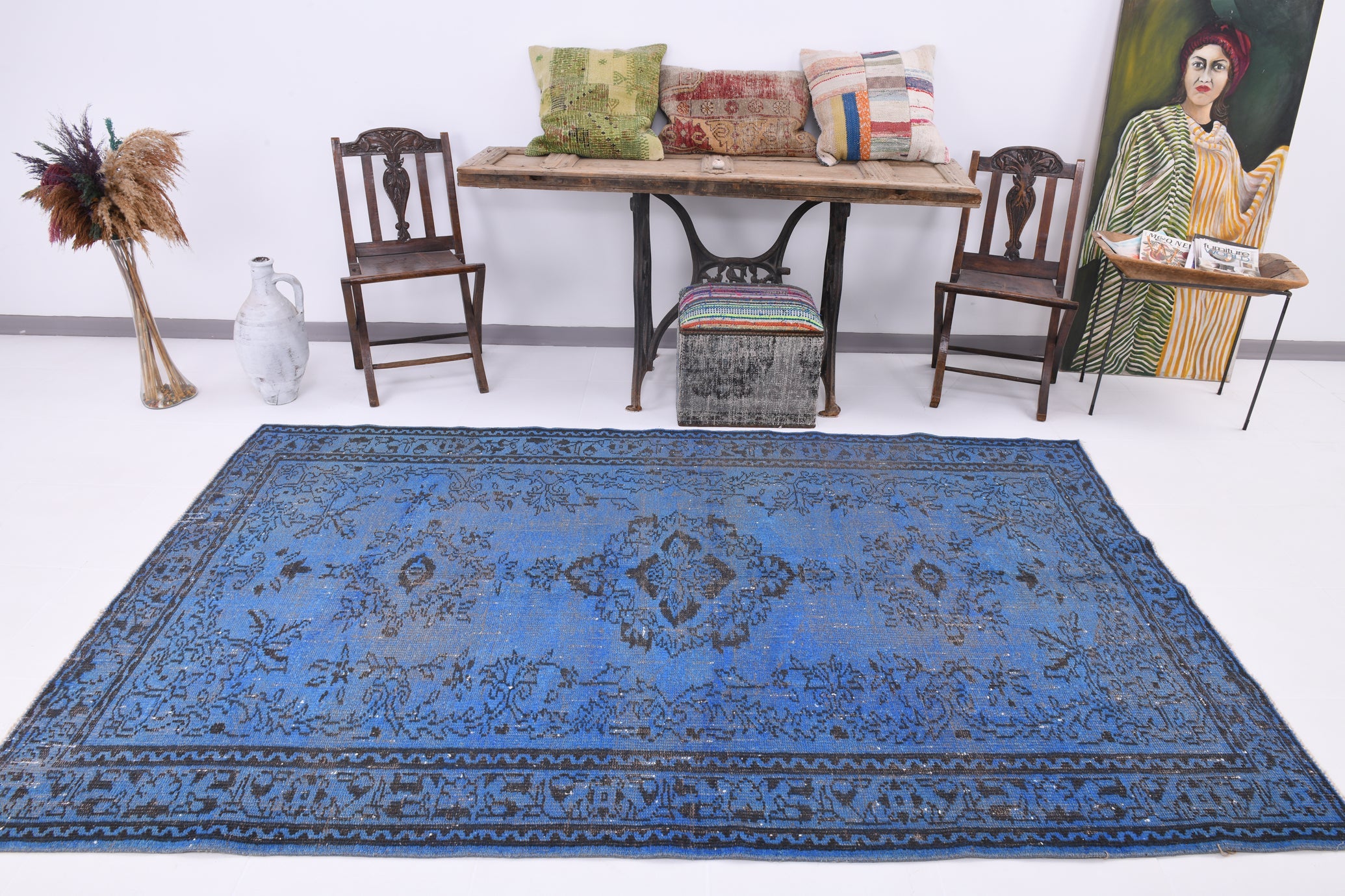 Turkish Vintage Rug  5'4" x 8'10" ft