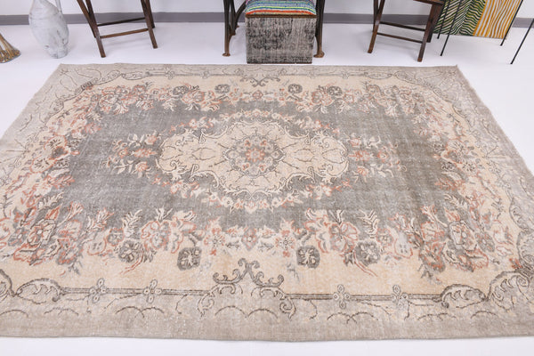 Turkish Vintage Rug  6'2" x 9'6" ft