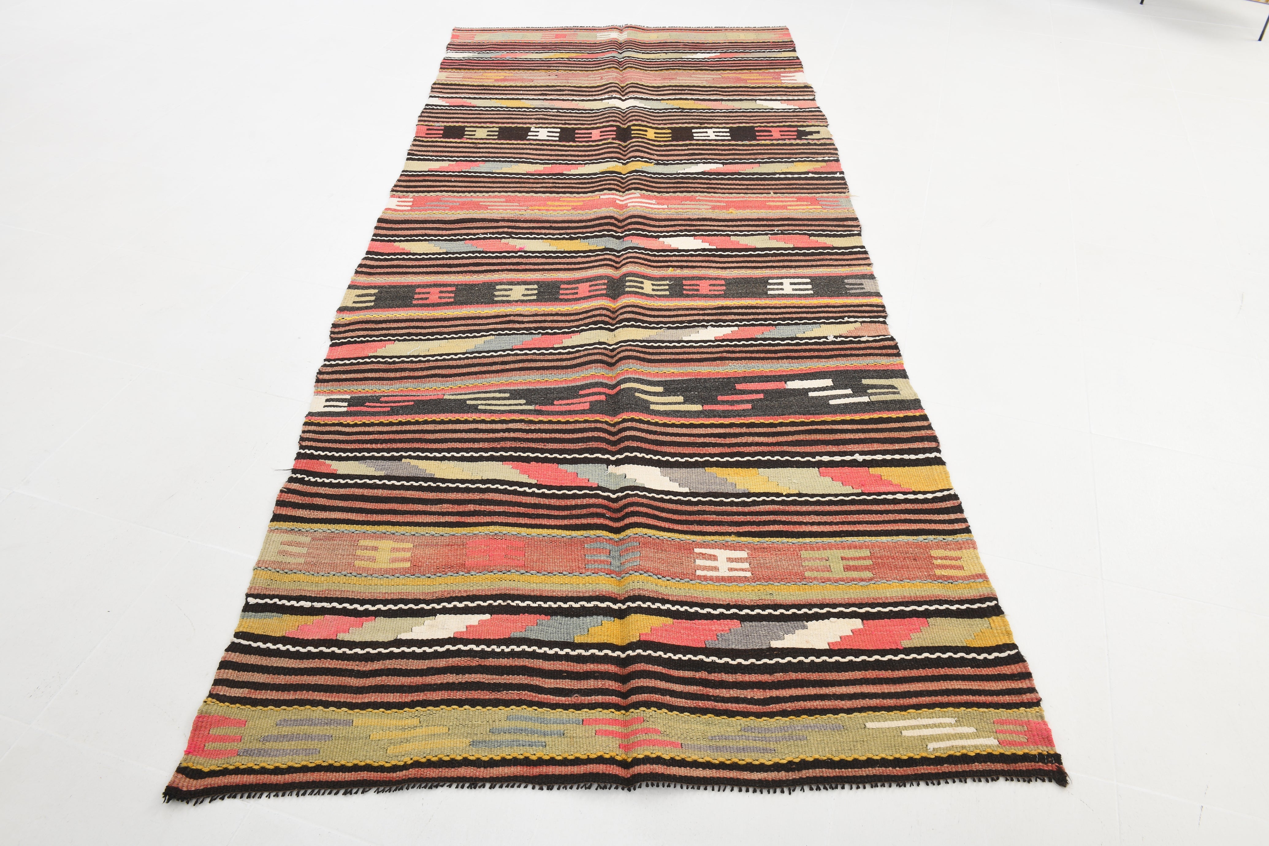 Vintage Kilim Anatolian 4'1" x 9'10" ft