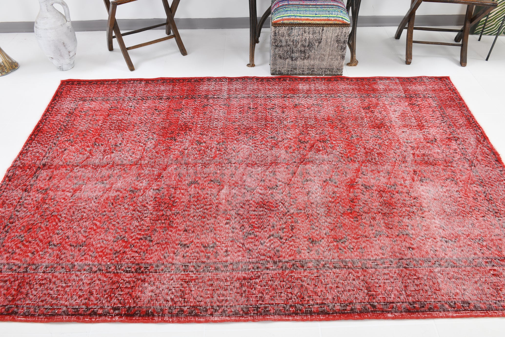 Turkish Vintage Rug  5'3" x 8'1" ft