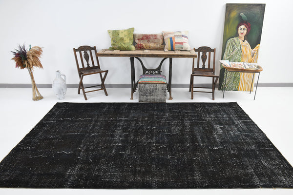Turkish Vintage Rug  6'1" x 9'12" ft