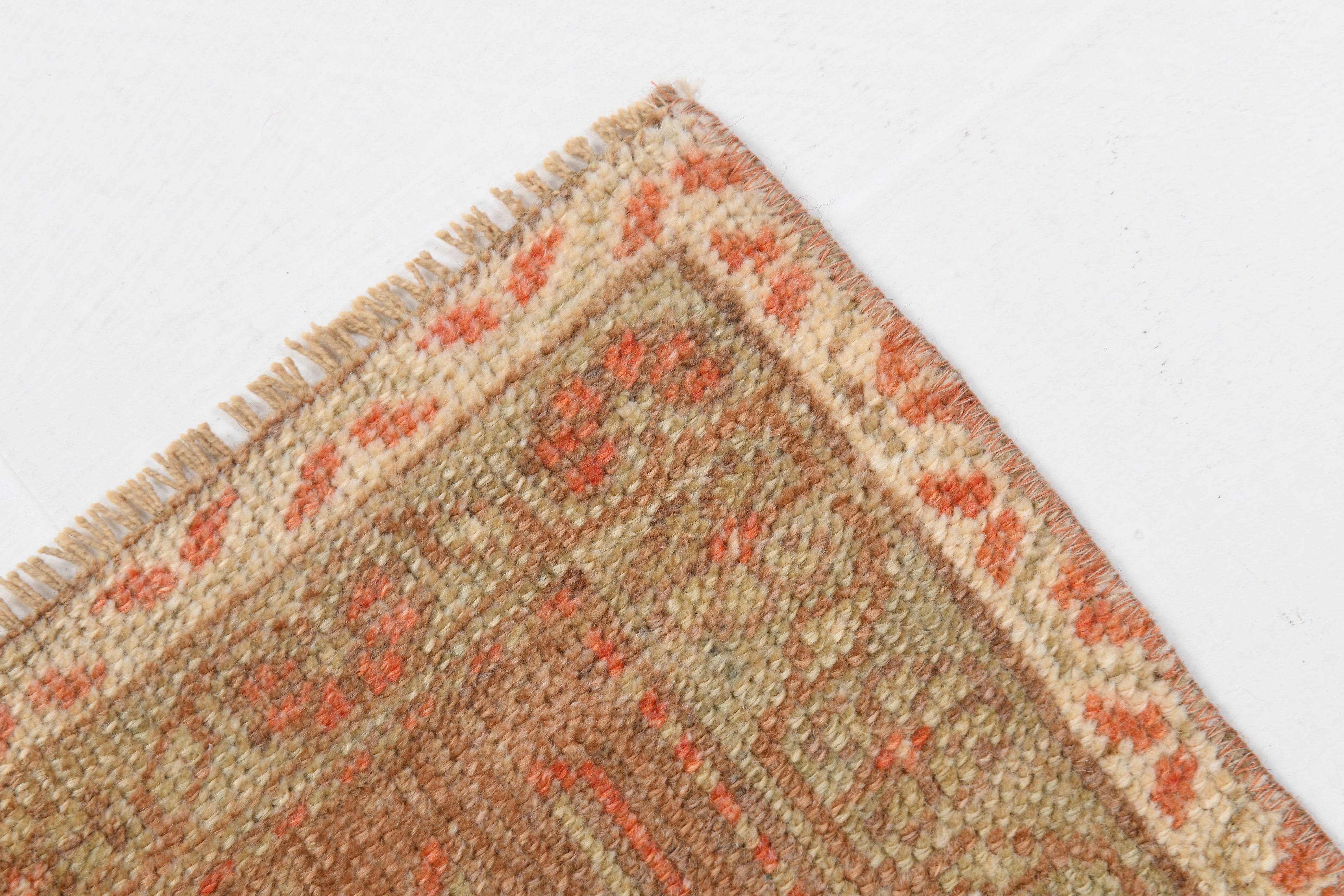 Semi Antiuqe Rug - Turkish Vintage Rug,Beige/Brown,  4'7" x 7'6" ft