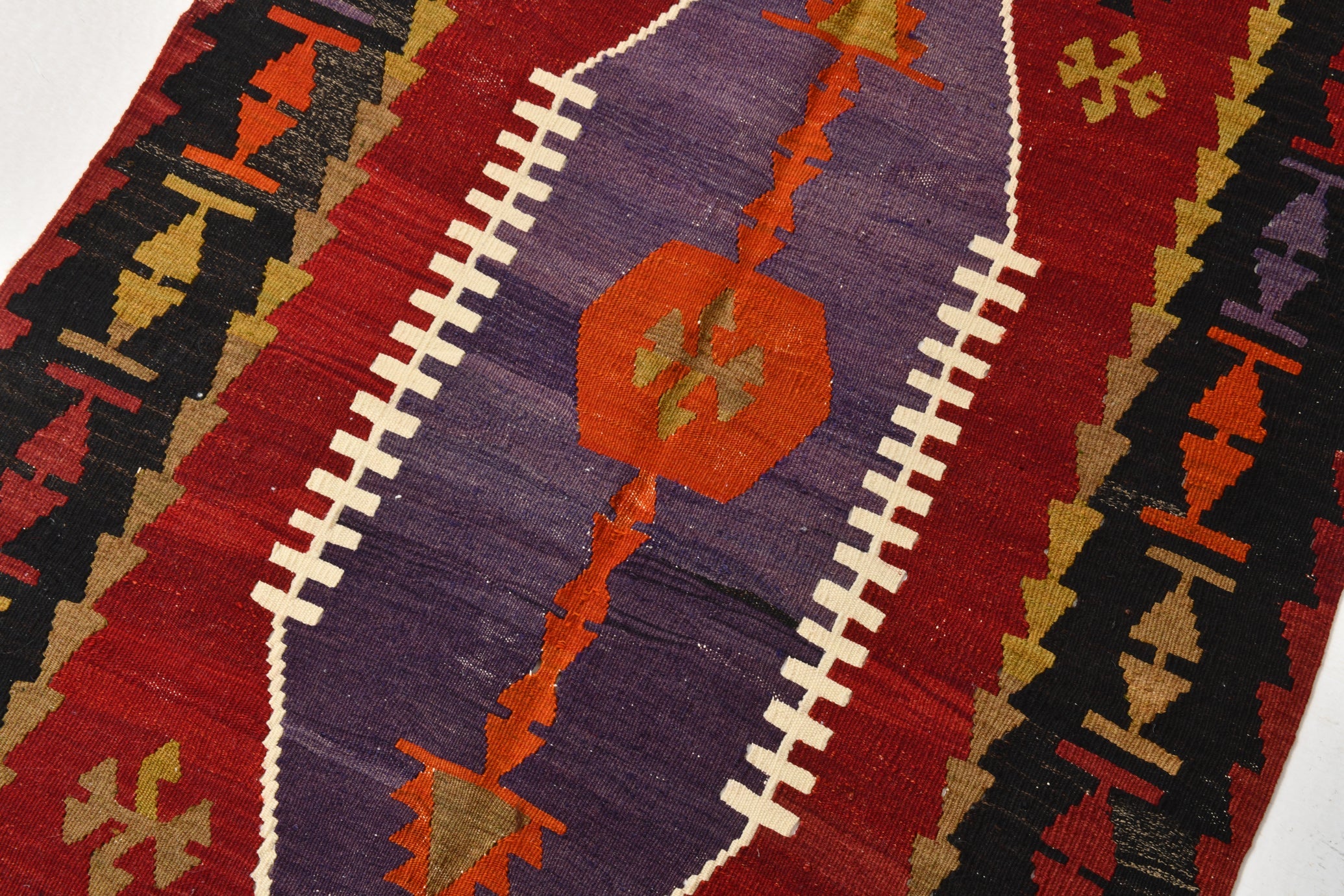 Vintage Anatolian Traditional Turkish Kilim , Small 2'11" x 4'9" ft
