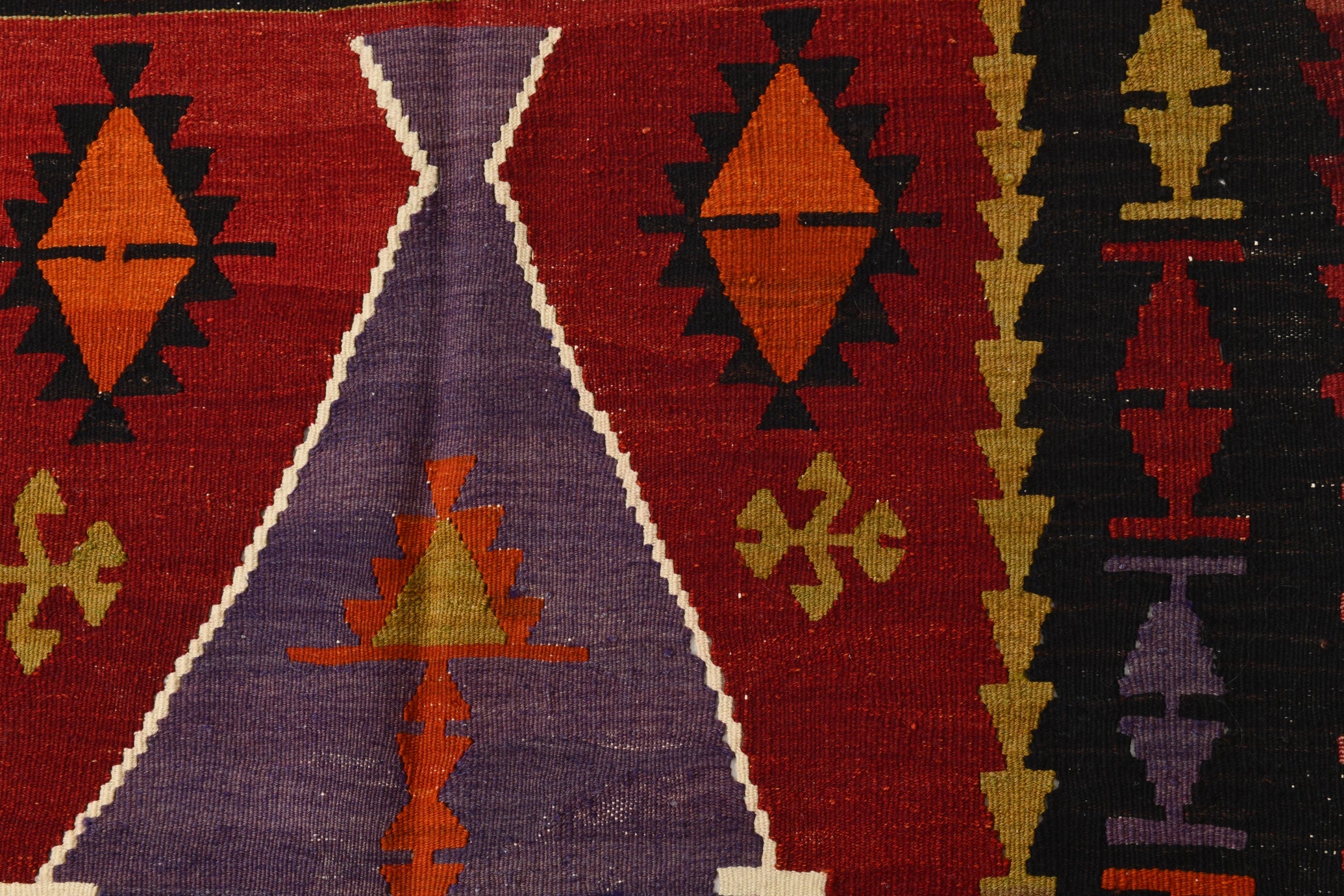 Vintage Anatolian Traditional Turkish Kilim , Small 2'11" x 4'9" ft