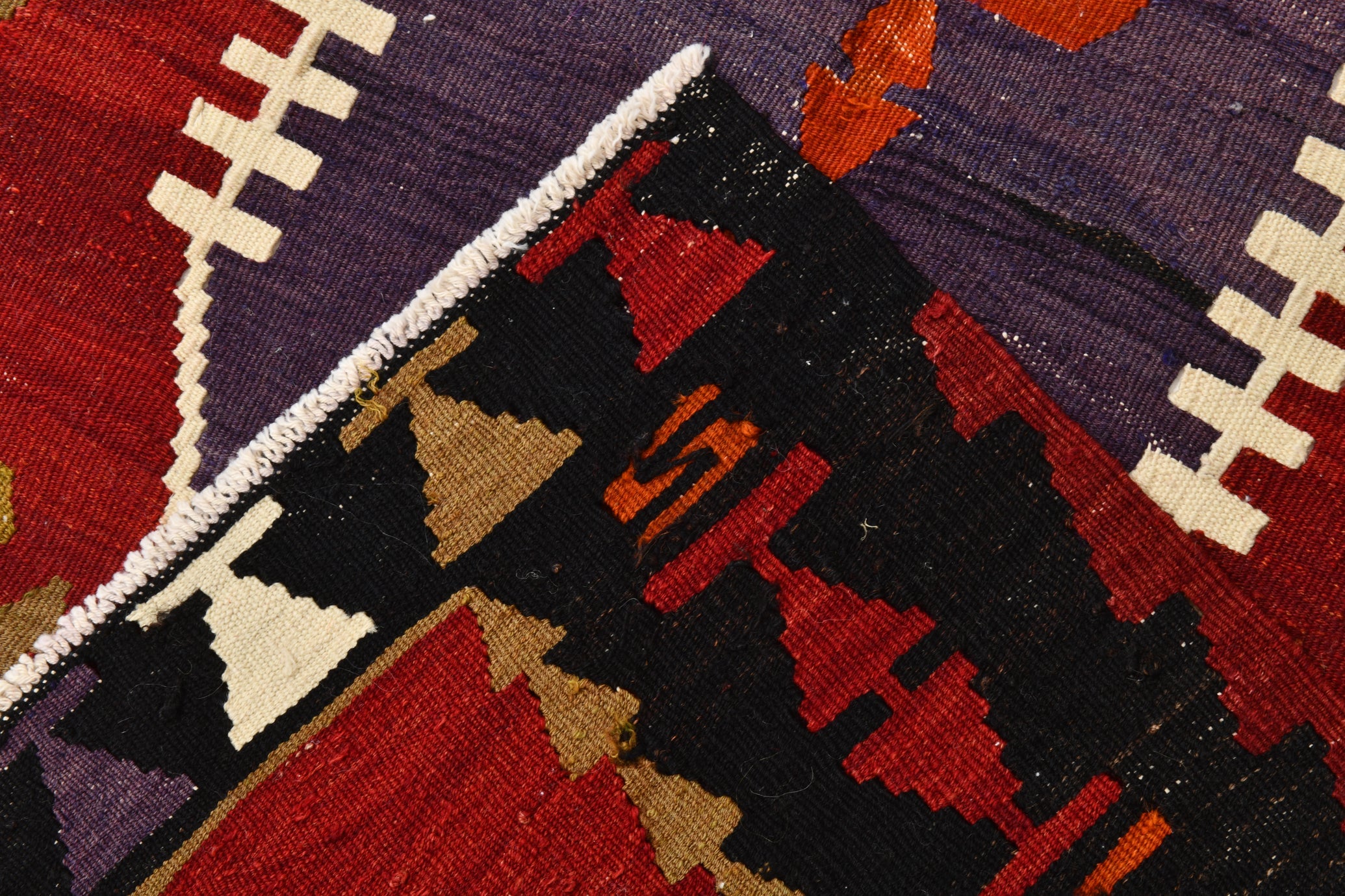 Vintage Anatolian Traditional Turkish Kilim , Small 2'11" x 4'9" ft