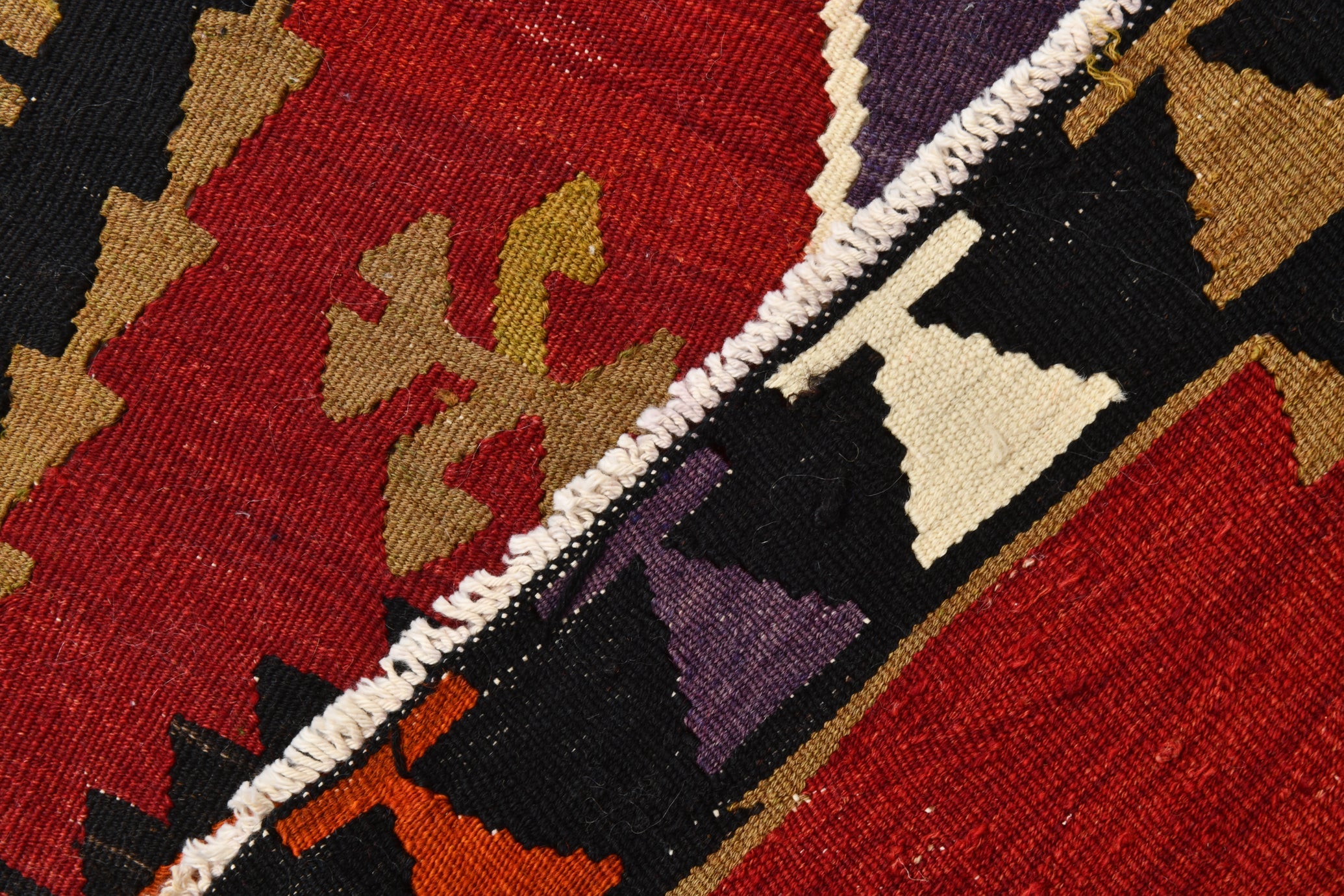 Vintage Anatolian Traditional Turkish Kilim , Small 2'11" x 4'9" ft