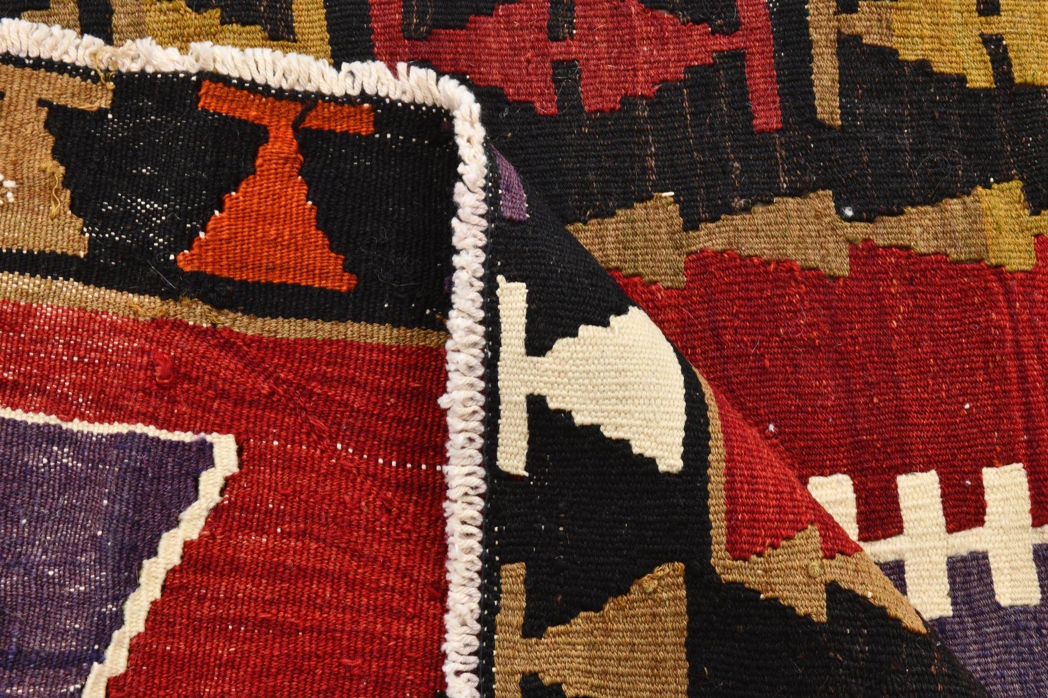 Vintage Anatolian Traditional Turkish Kilim , Small 2'11" x 4'9" ft