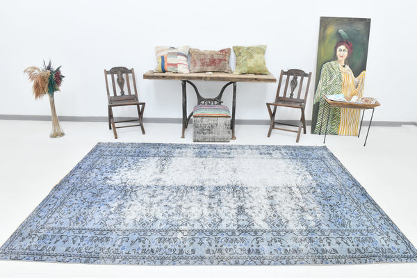 Turkish Vintage Rug  6'2" x 9'4" ft