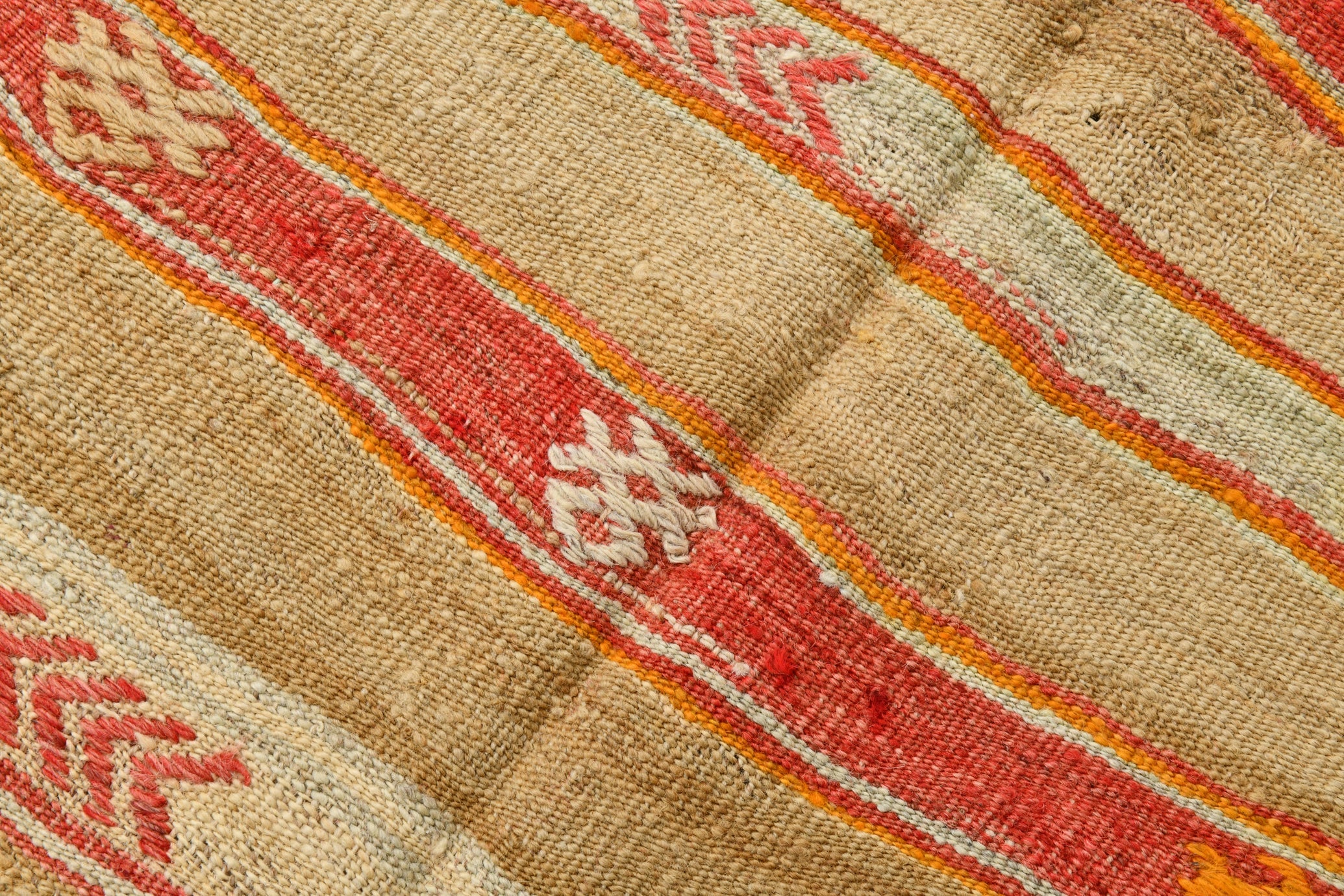 Vintage Tukish Kilim Anatolian Red Brown 5'1" x 6'7" ft