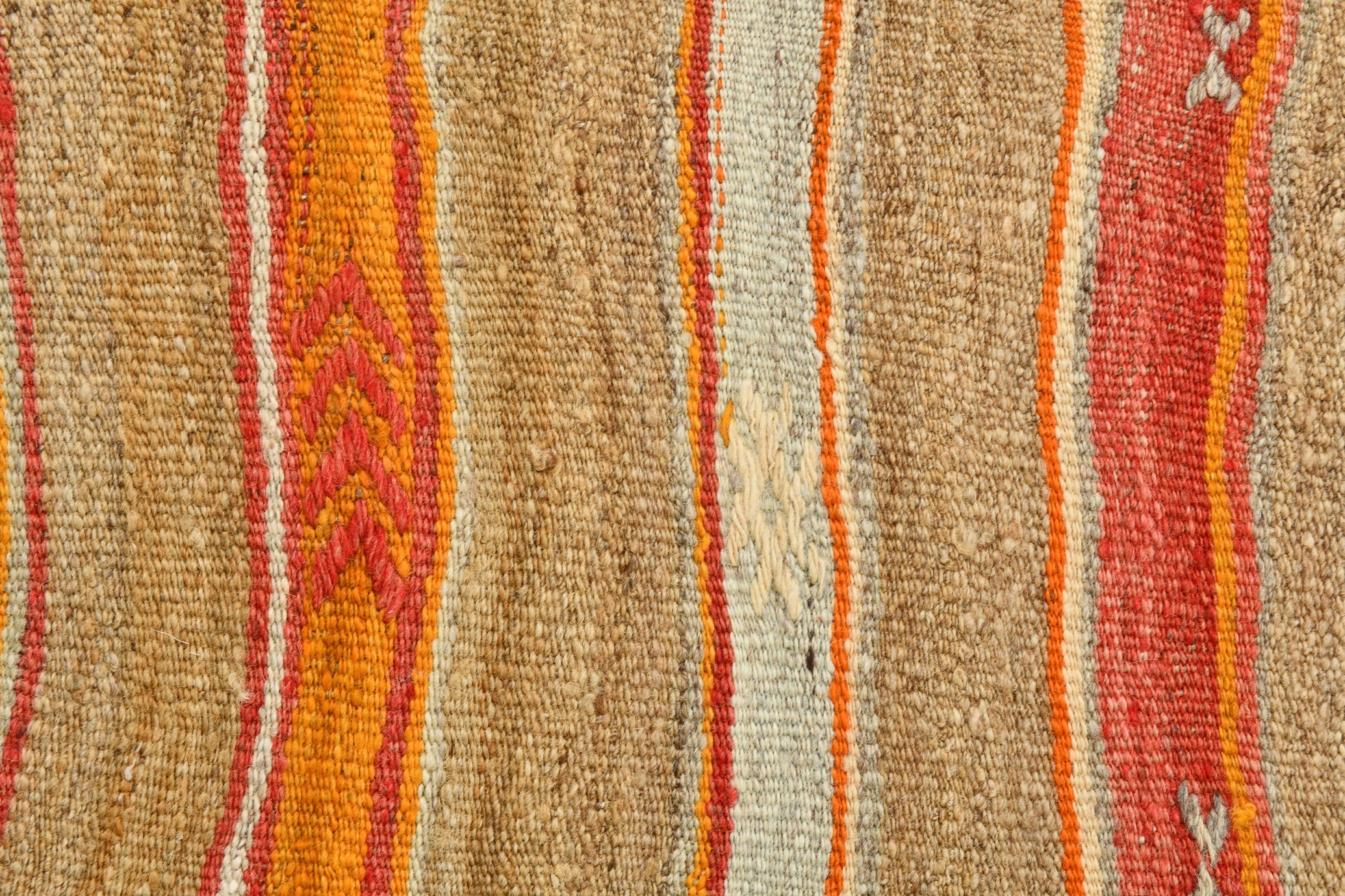 Vintage Tukish Kilim Anatolian Red Brown 5'1" x 6'7" ft