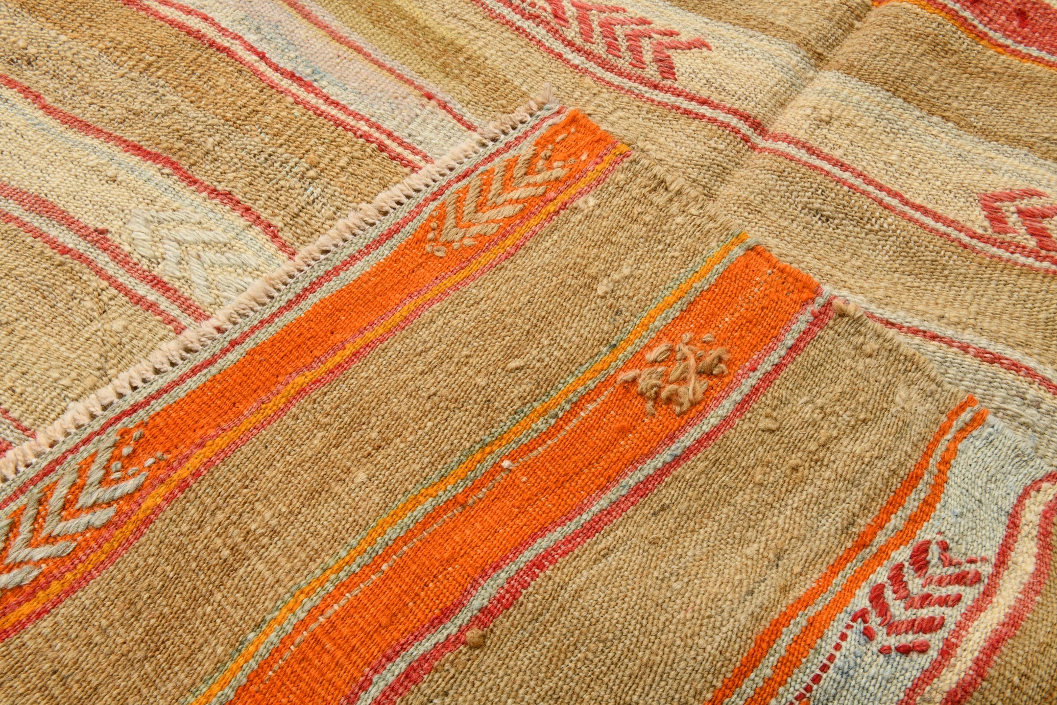 Vintage Tukish Kilim Anatolian Red Brown 5'1" x 6'7" ft