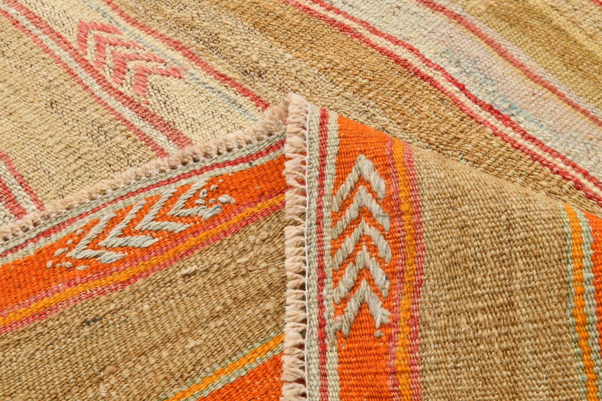 Vintage Tukish Kilim Anatolian Red Brown 5'1" x 6'7" ft