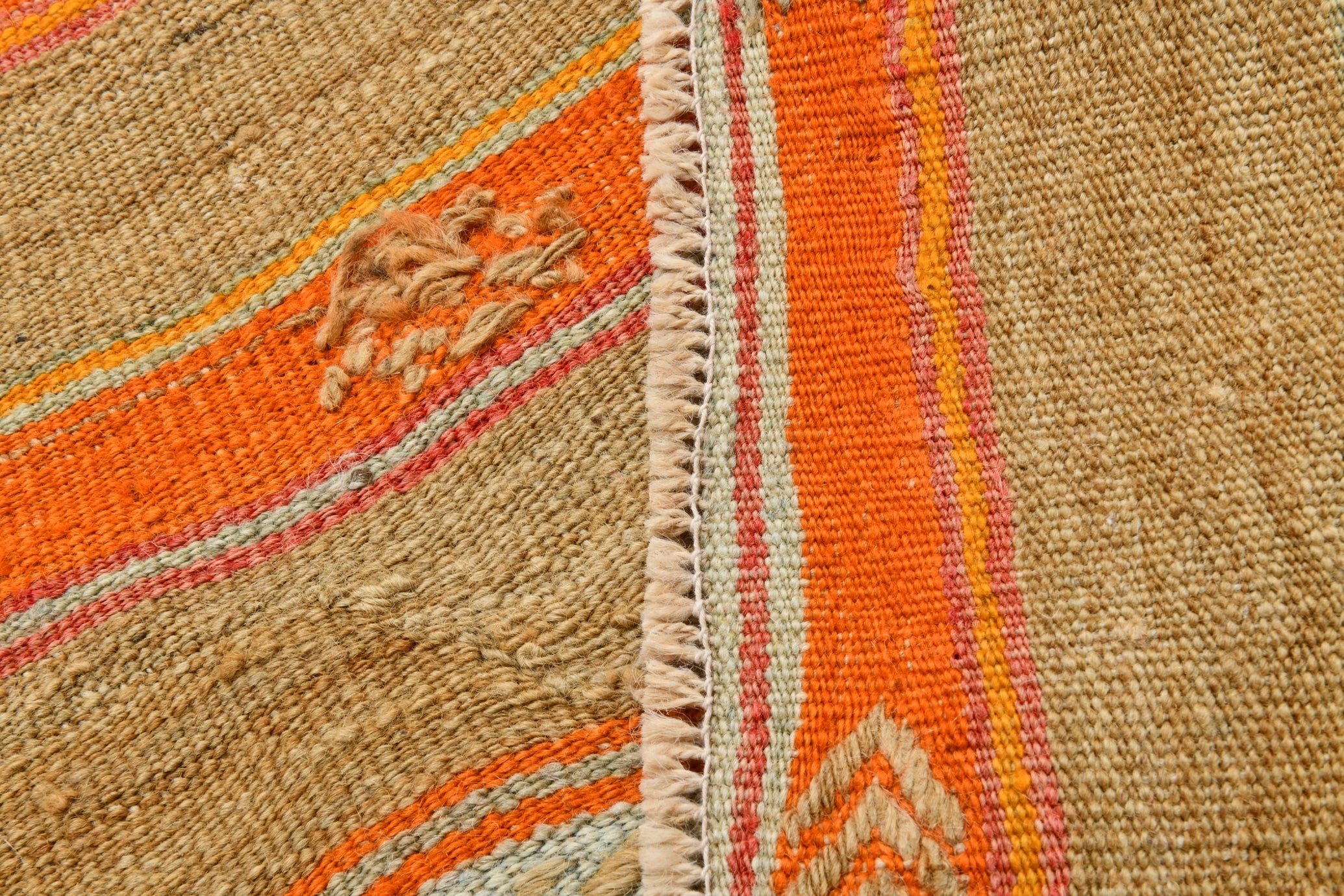 Vintage Tukish Kilim Anatolian Red Brown 5'1" x 6'7" ft