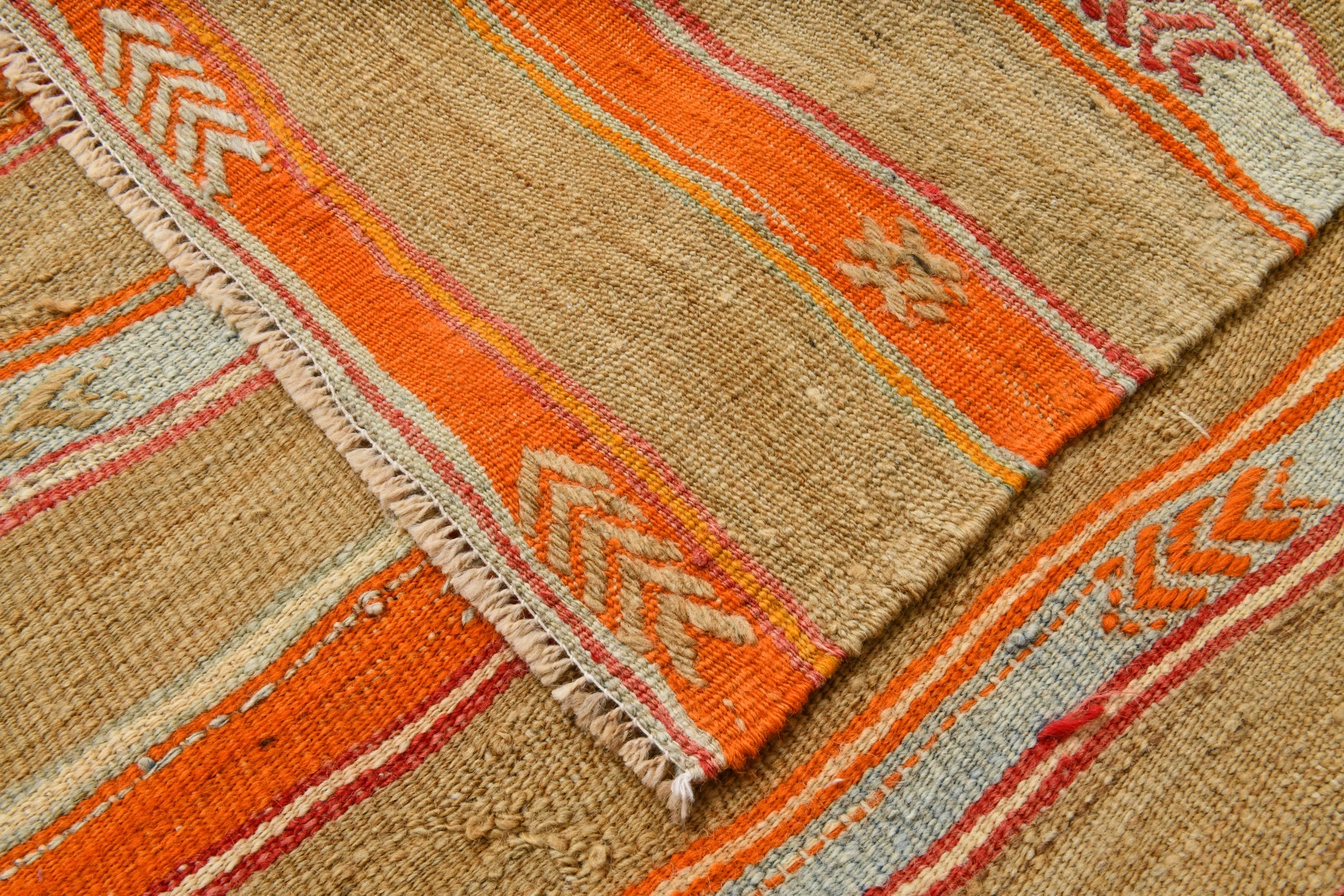 Vintage Tukish Kilim Anatolian Red Brown 5'1" x 6'7" ft