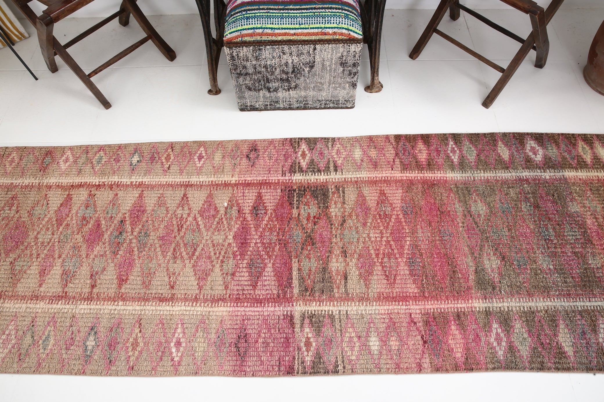 Vintage Herki Runner Rug 2'9" x 12'11" ft