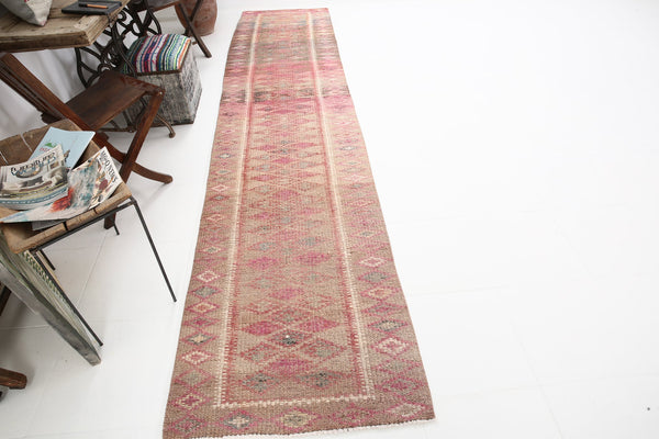 Vintage Herki Runner Rug 2'9" x 12'11" ft