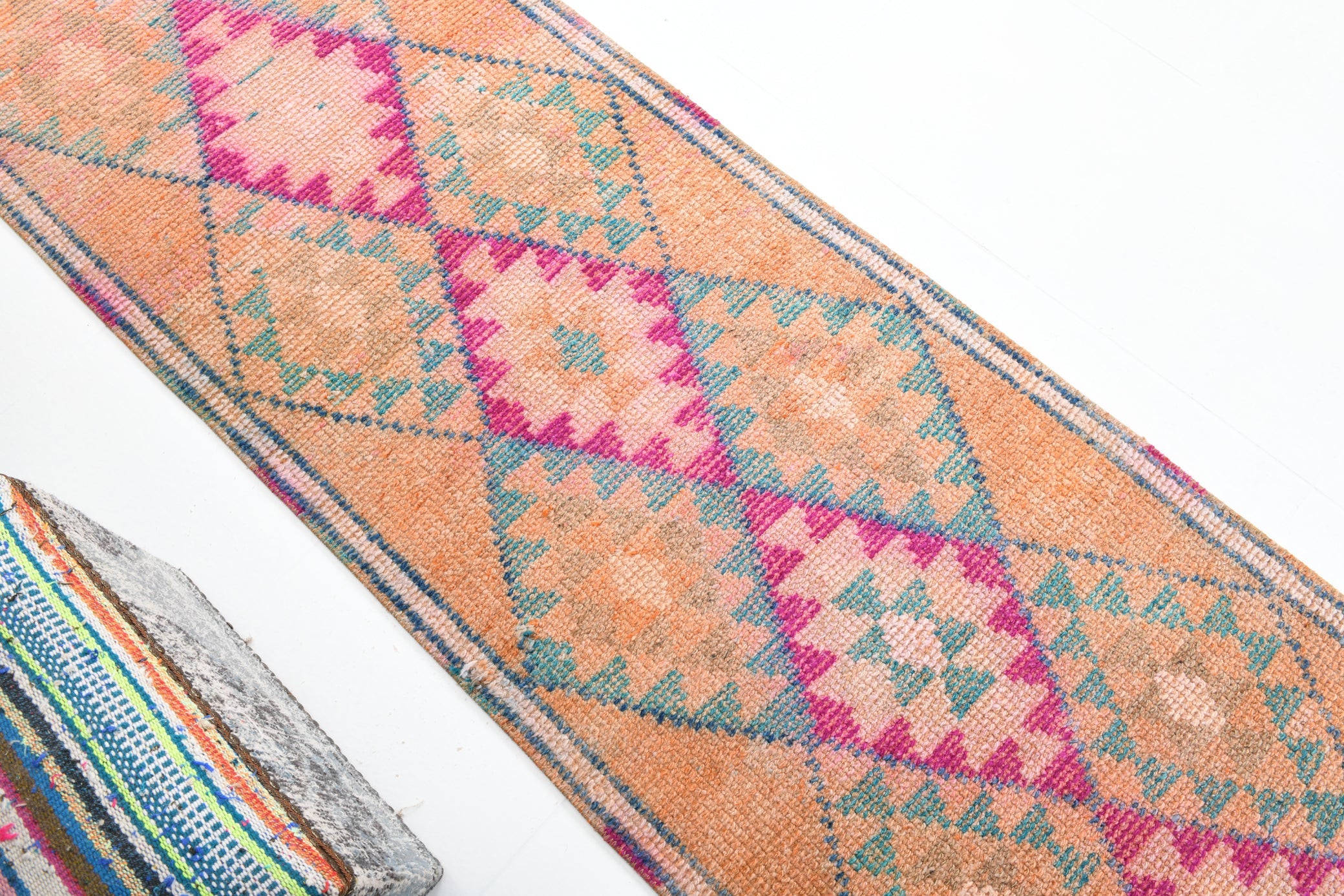 Vintage Herki Runner Rug 2'5" x 12'1" ft