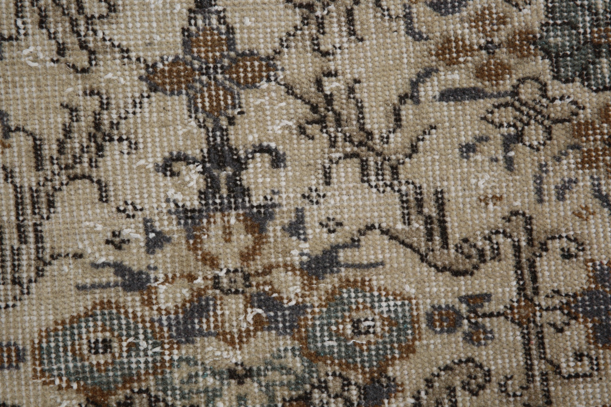 Hand-Made Turkish Vintage Rug 3'4" x 6'9" ft Mini Rug