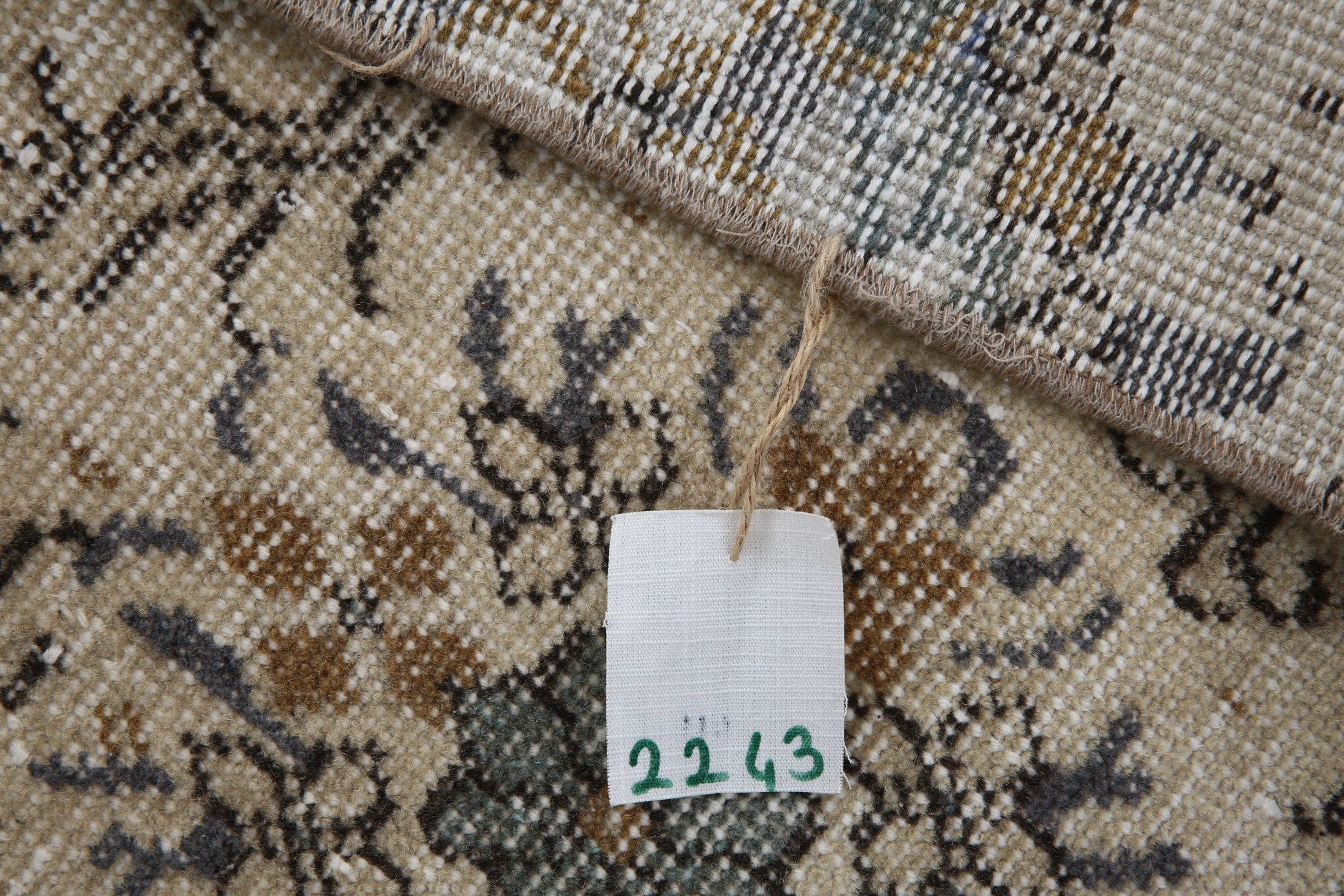 Hand-Made Turkish Vintage Rug 3'4" x 6'9" ft Mini Rug