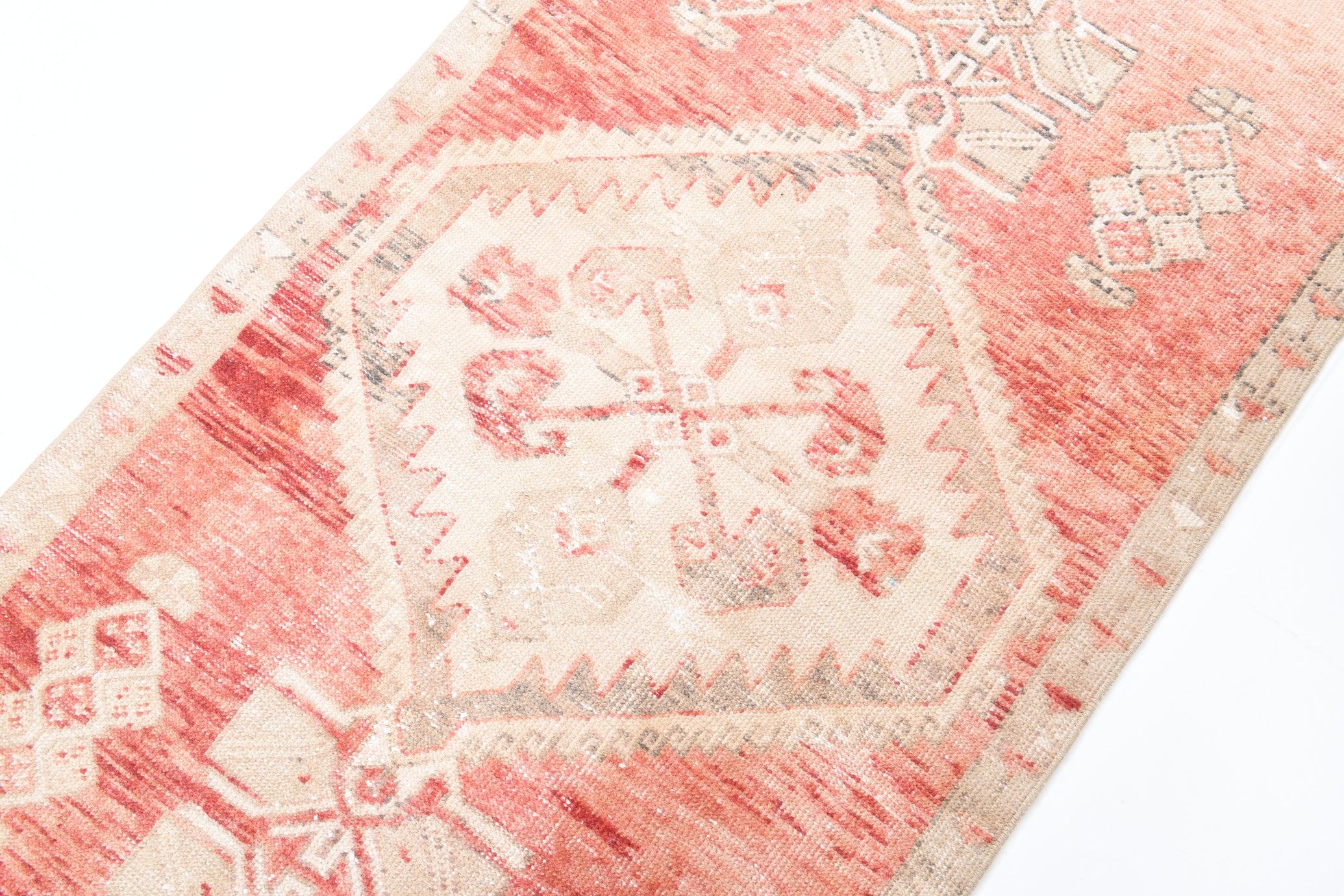 2' x 10' Red Turkish Vintage Runner Rug - 7265
