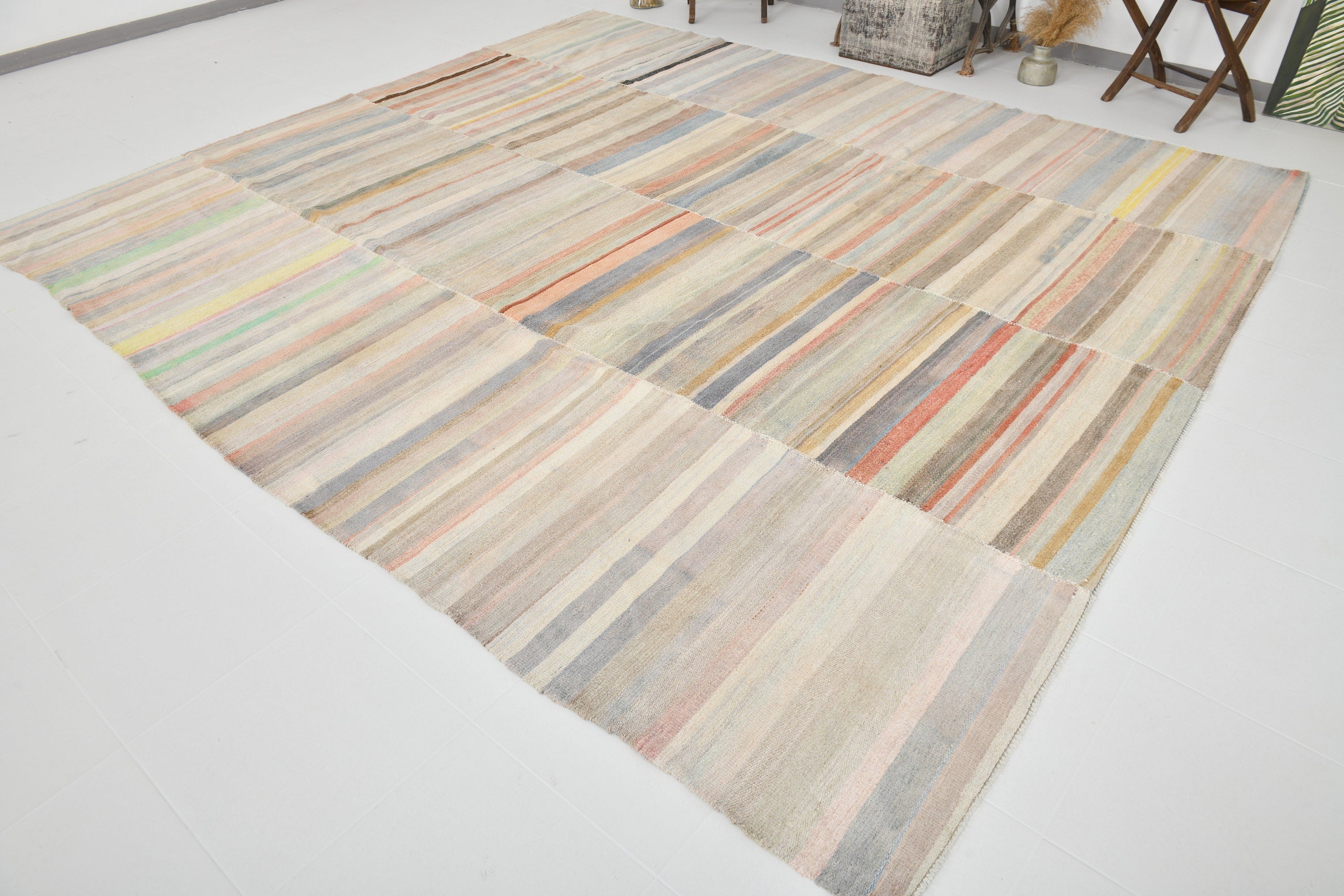 Modern Hemp Kilim 10’1’’ x 11’3’’ ft