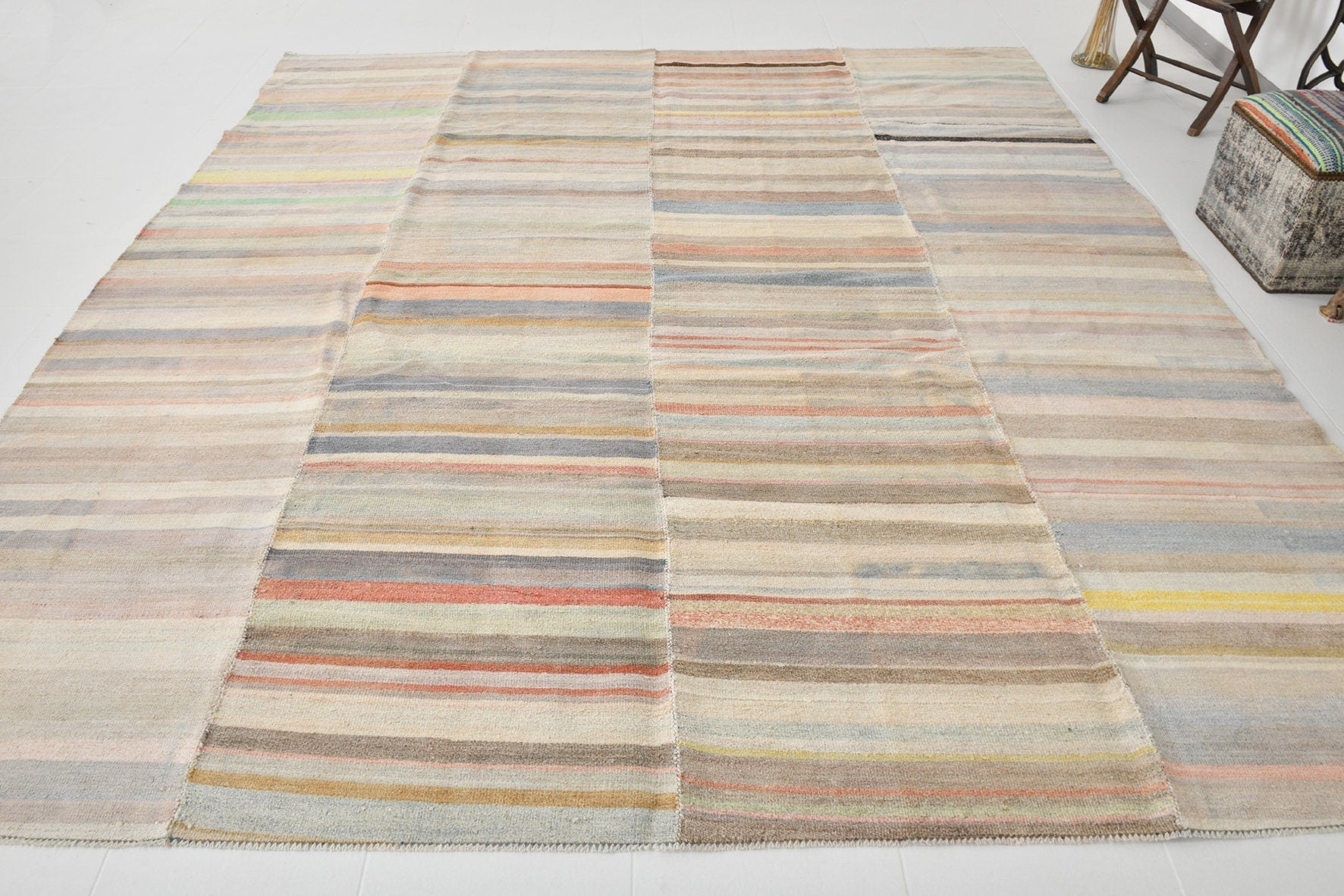 Modern Hemp Kilim 10’1’’ x 11’3’’ ft