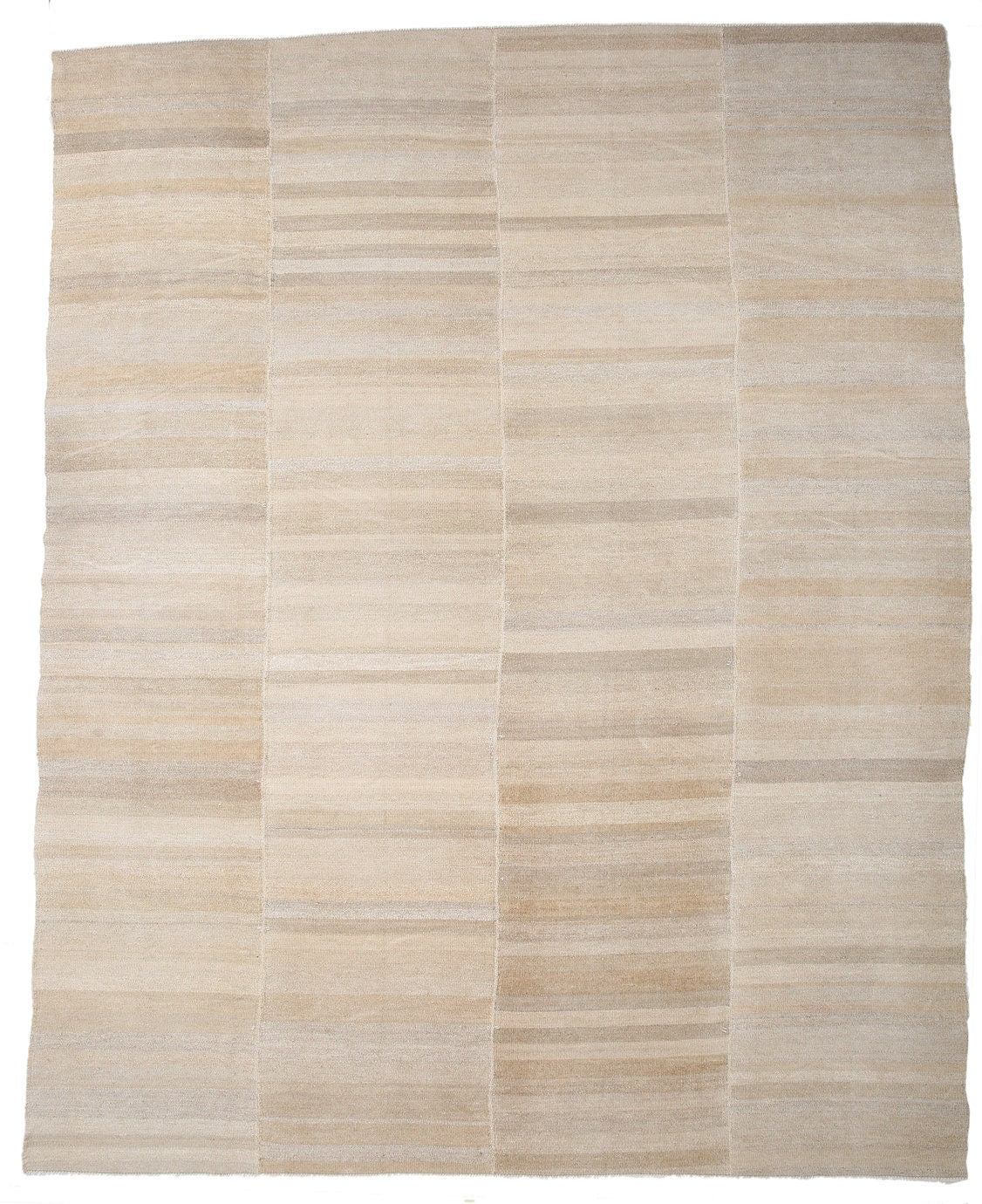 Hemp Kilim Area Patchwork Rug, Beige Neutrals Color, 10'5" x 12'10" ft
