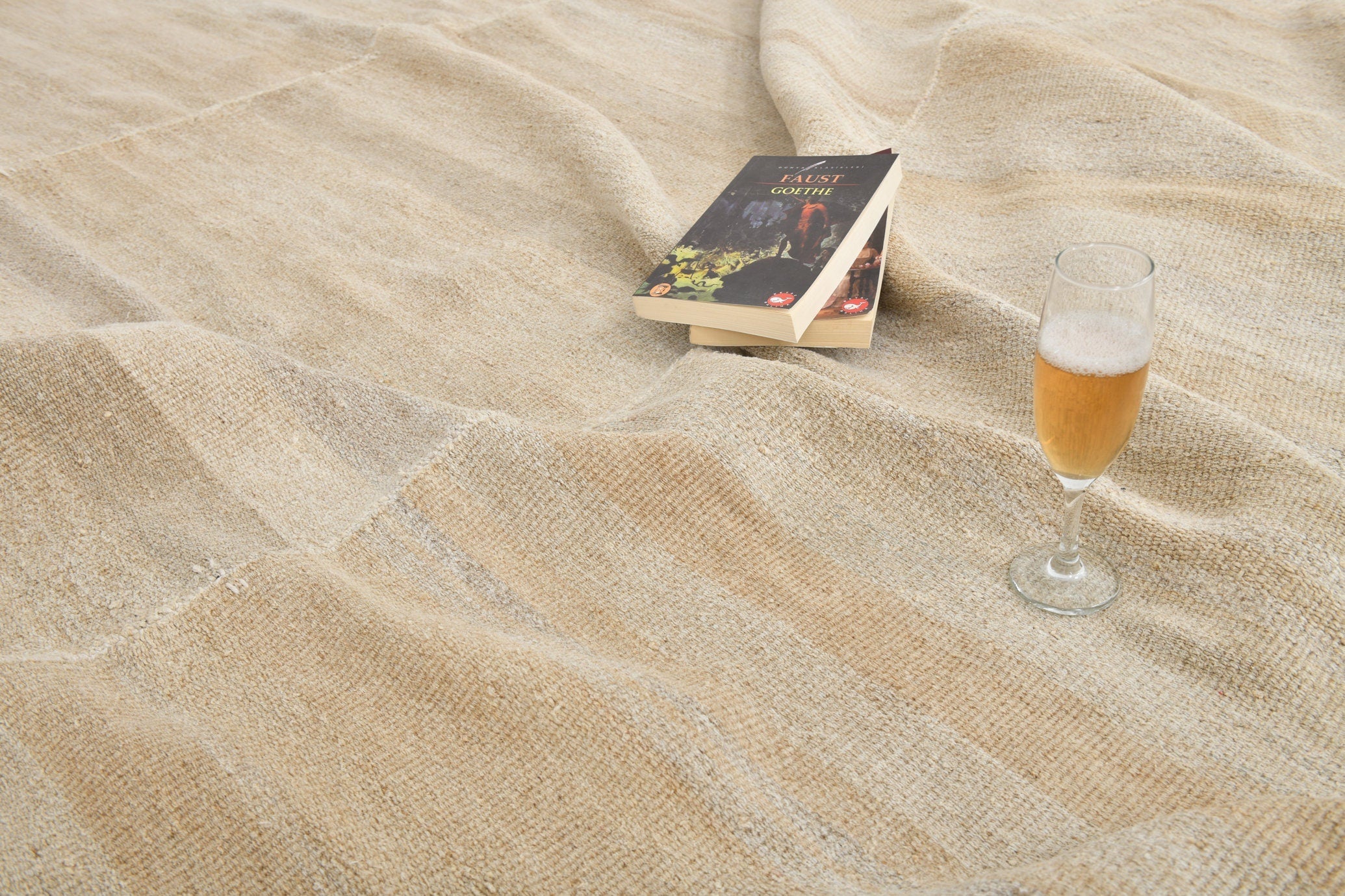 Modern Hemp Kilim 10'5" x 12'10" ft