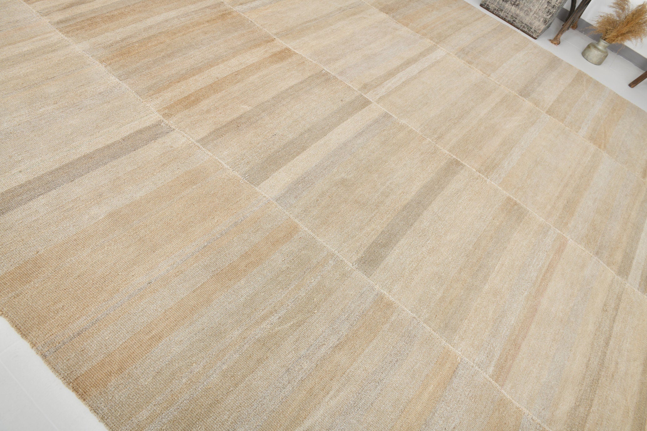 Modern Hemp Kilim 10'5" x 12'10" ft