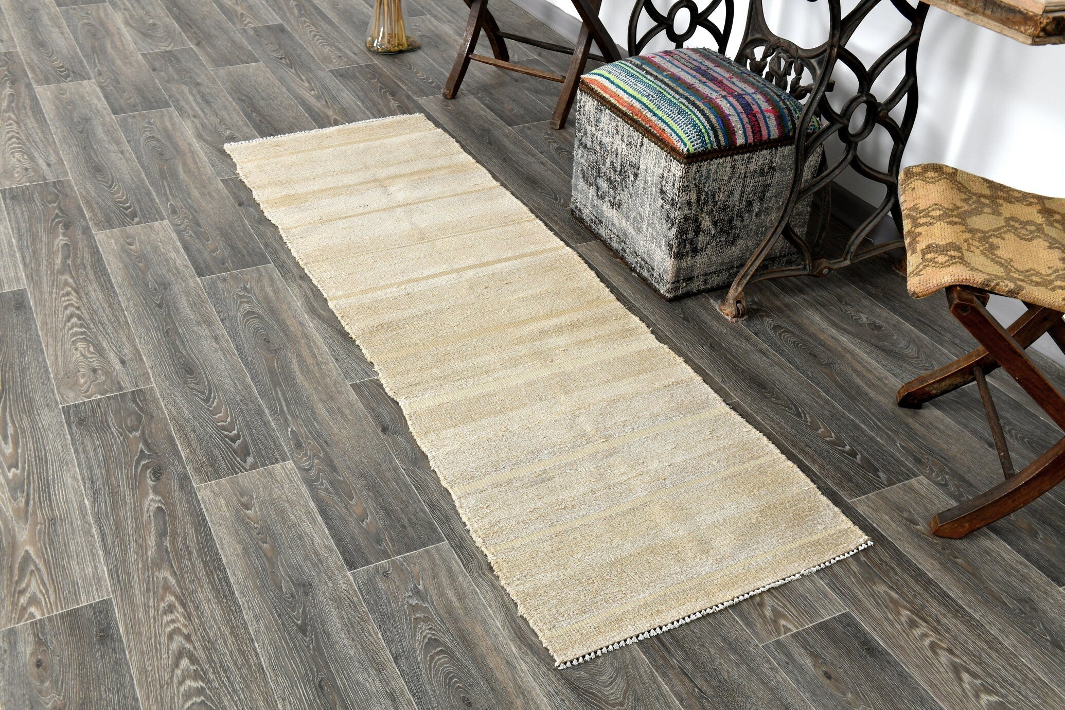 Modern Hemp Kilim 1'11" x 6'6" ft