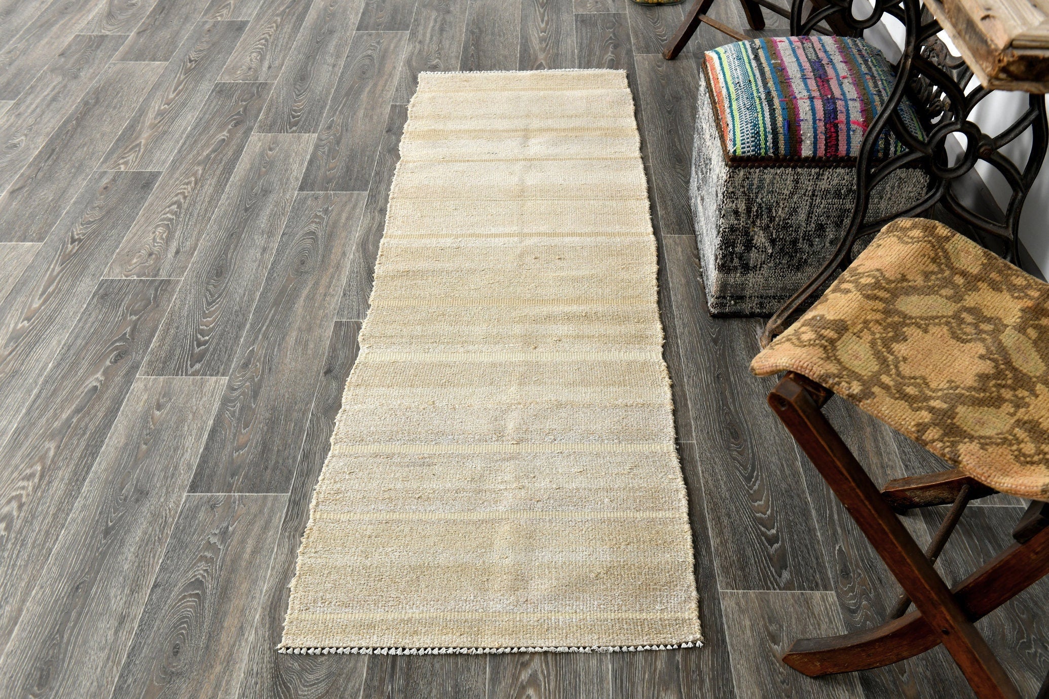 Modern Hemp Kilim 1'11" x 6'6" ft