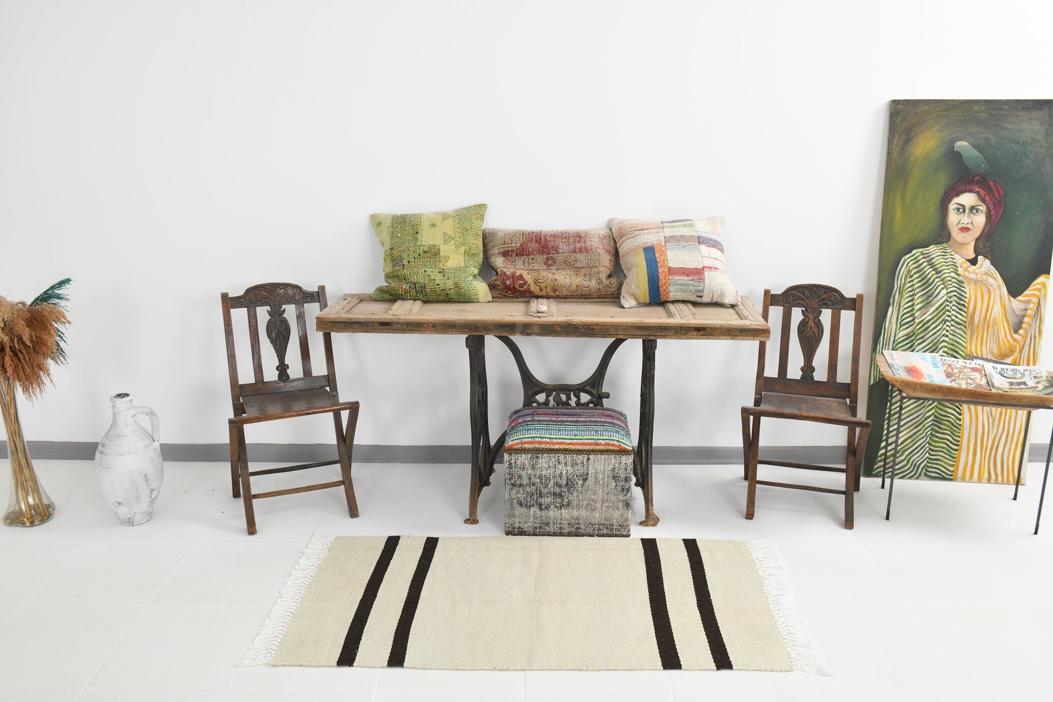 Modern Hemp Kilim 2’6’’ x 4’11’’ ft
