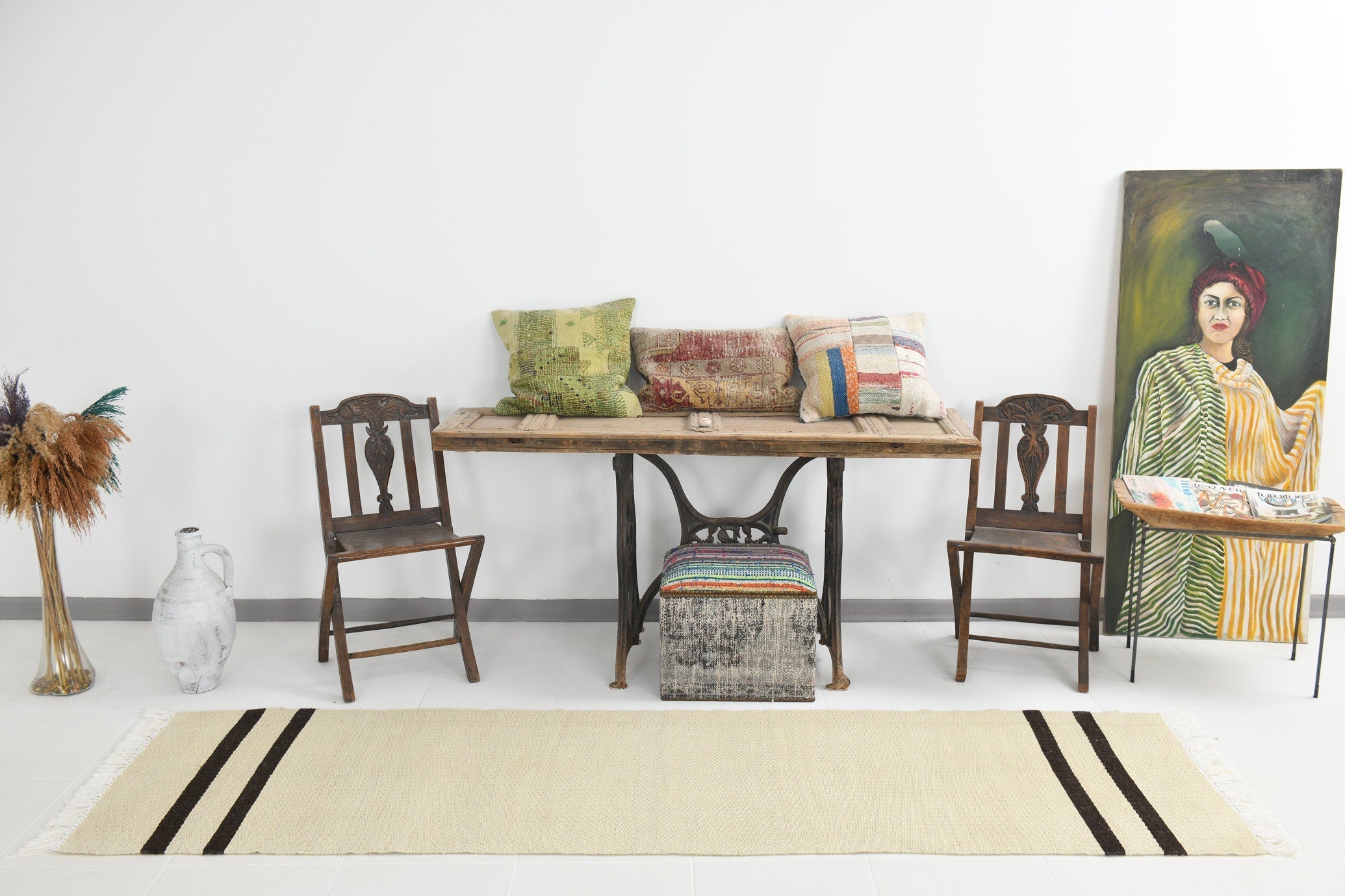 Modern Hemp Kilim 2’6’’ x 9’3’’ ft
