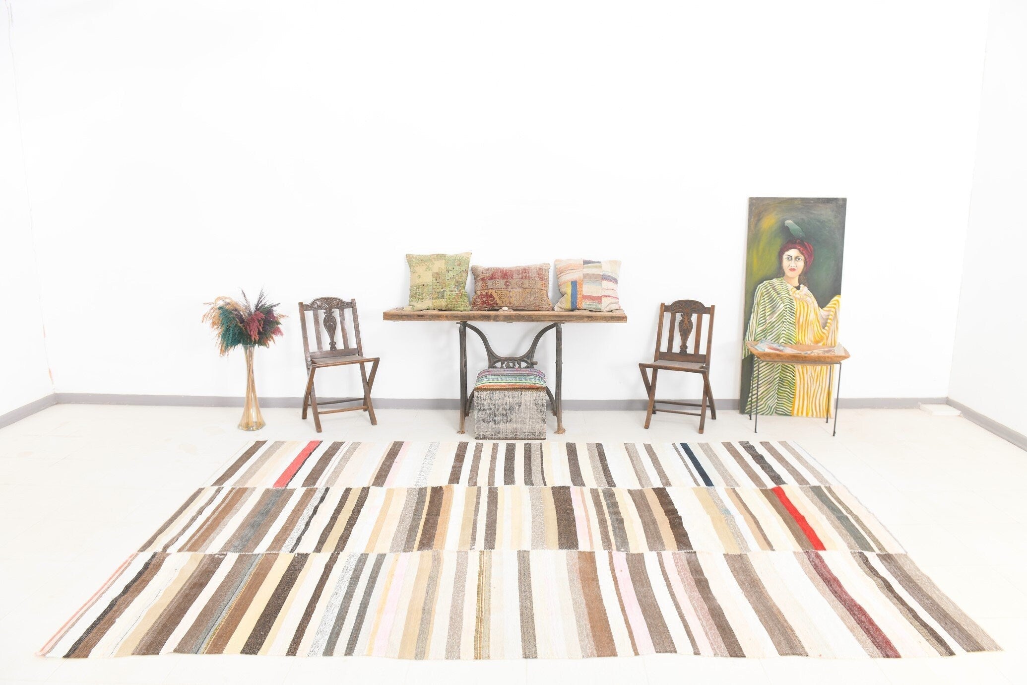 Modern Hemp Kilim 7’5’’ x 11’7’’ ft