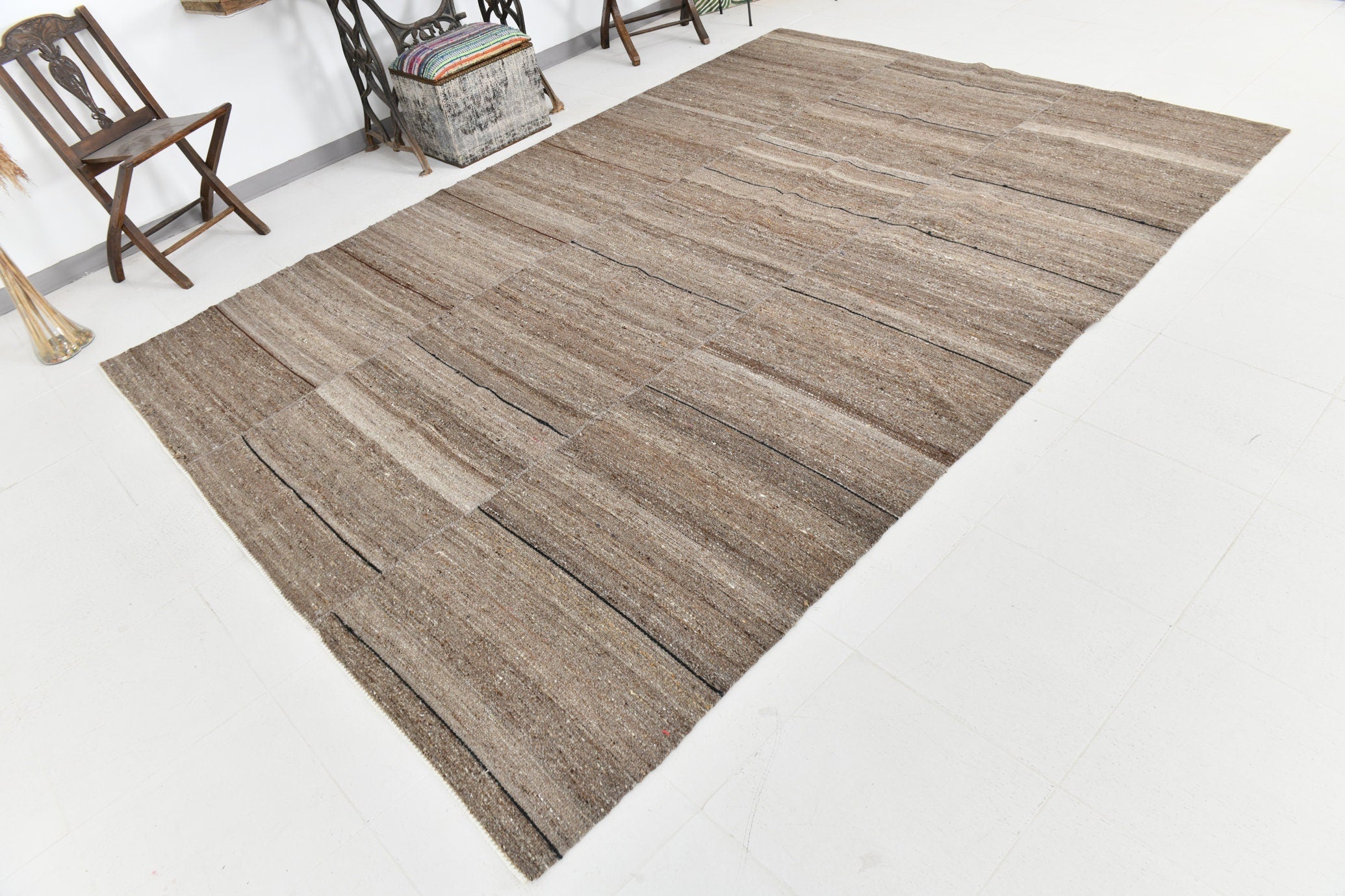 Modern Kilim Manzandaran 7'6" x 10'7" ft