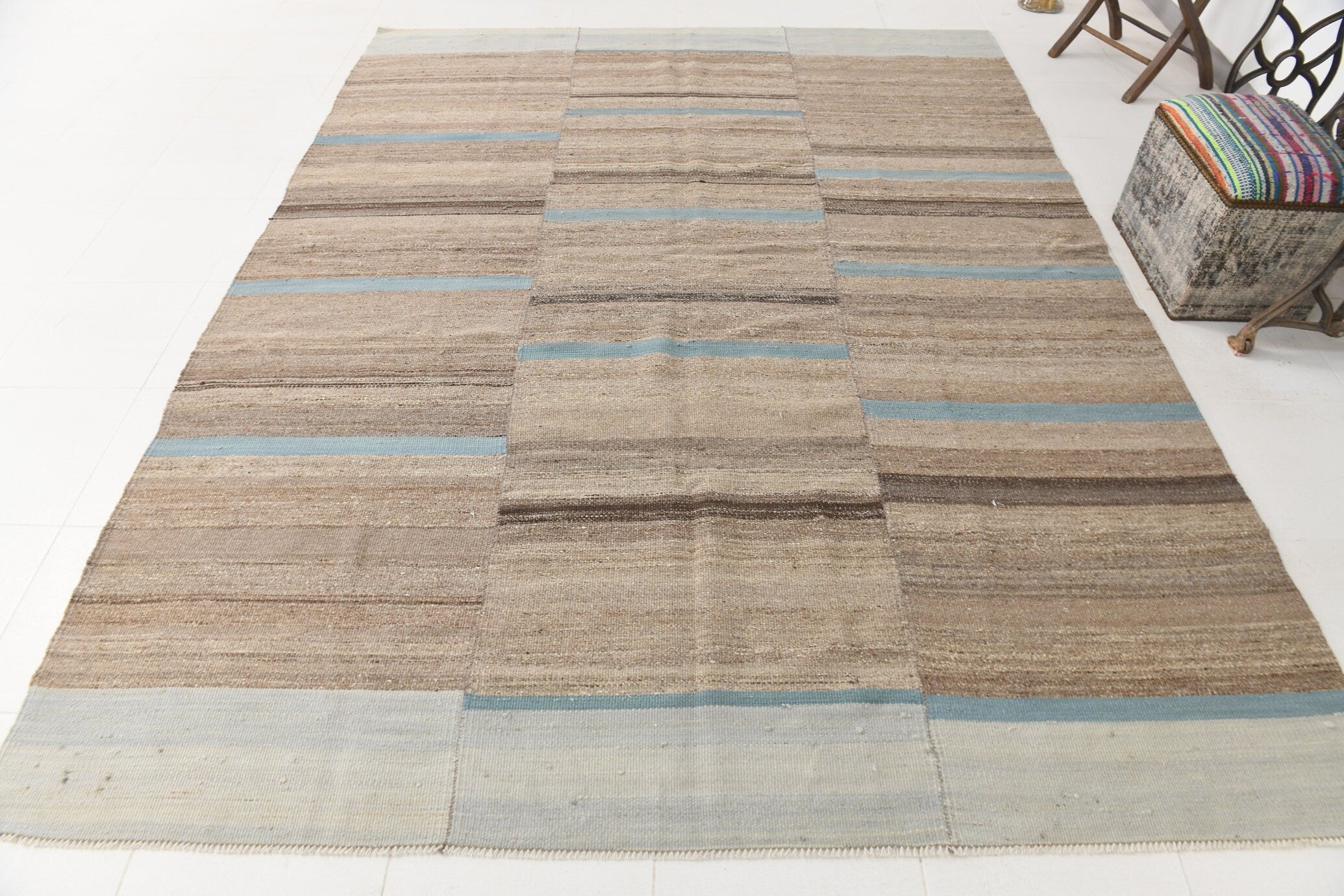 Modern Kilim Manzandaran 7'9" x 9'11" ft
