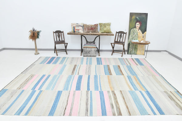 Modern Kilim Manzandaran 8’6’’ x 11’10’’ ft