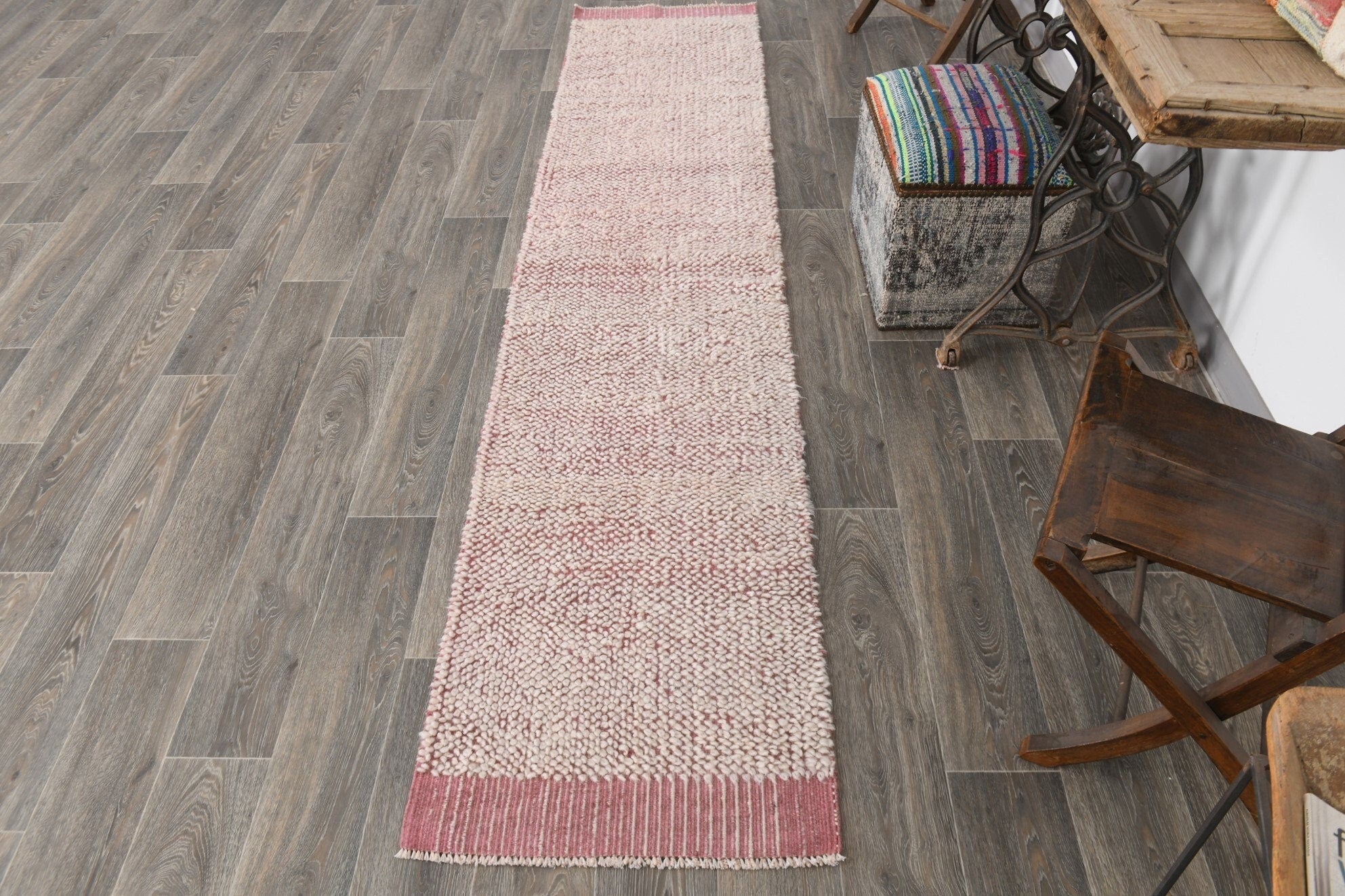 Modern Kilim Pompom 2'0" x 9'7" ft