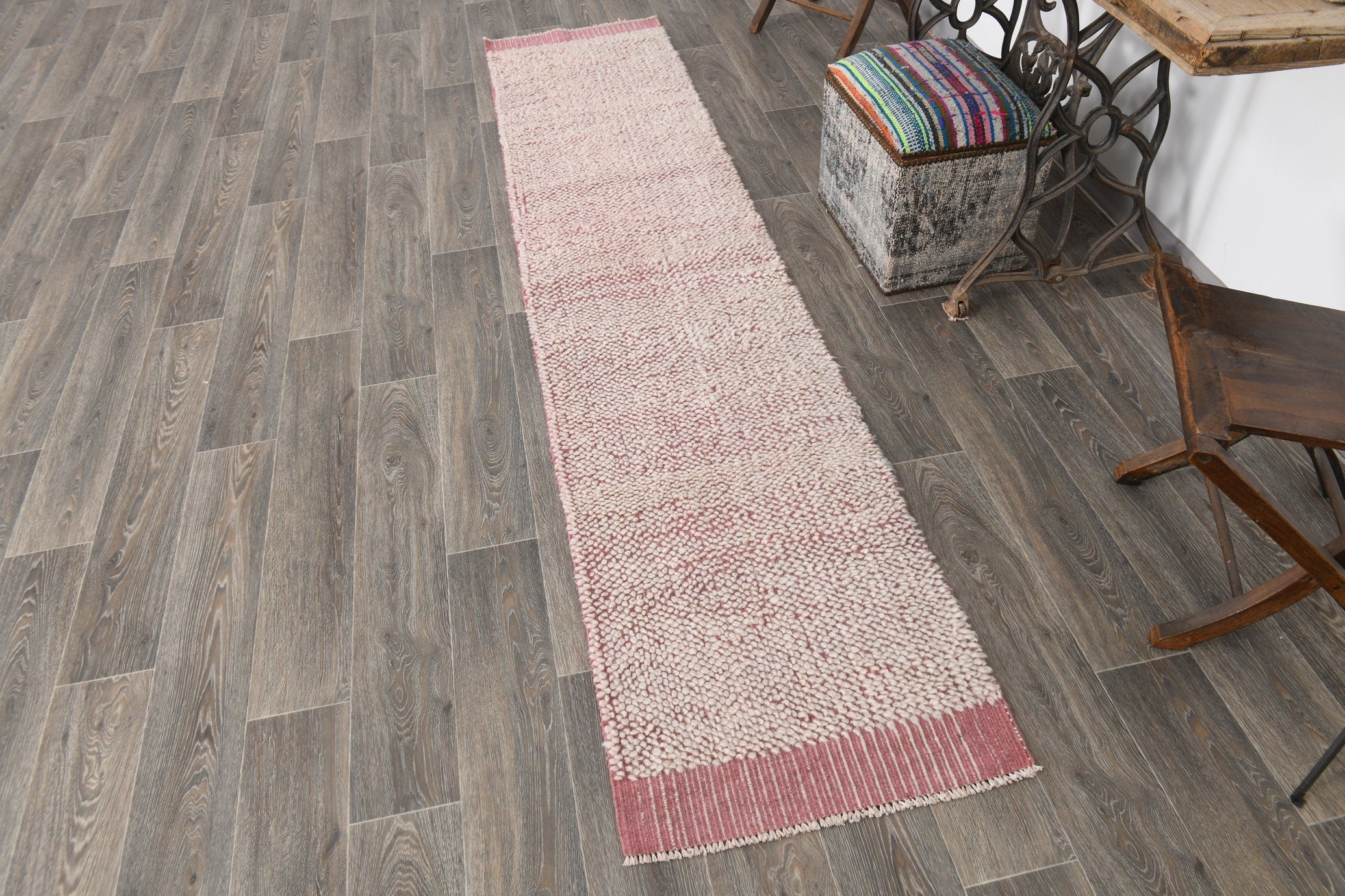 Modern Kilim Pompom 2'0" x 9'7" ft