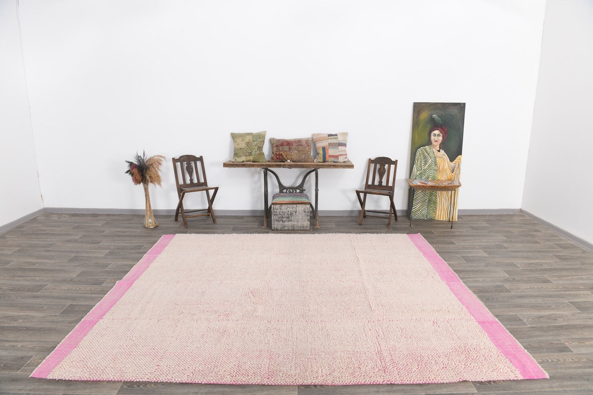 Modern Kilim Pompom 8’6’’ x 9’11’’ ft