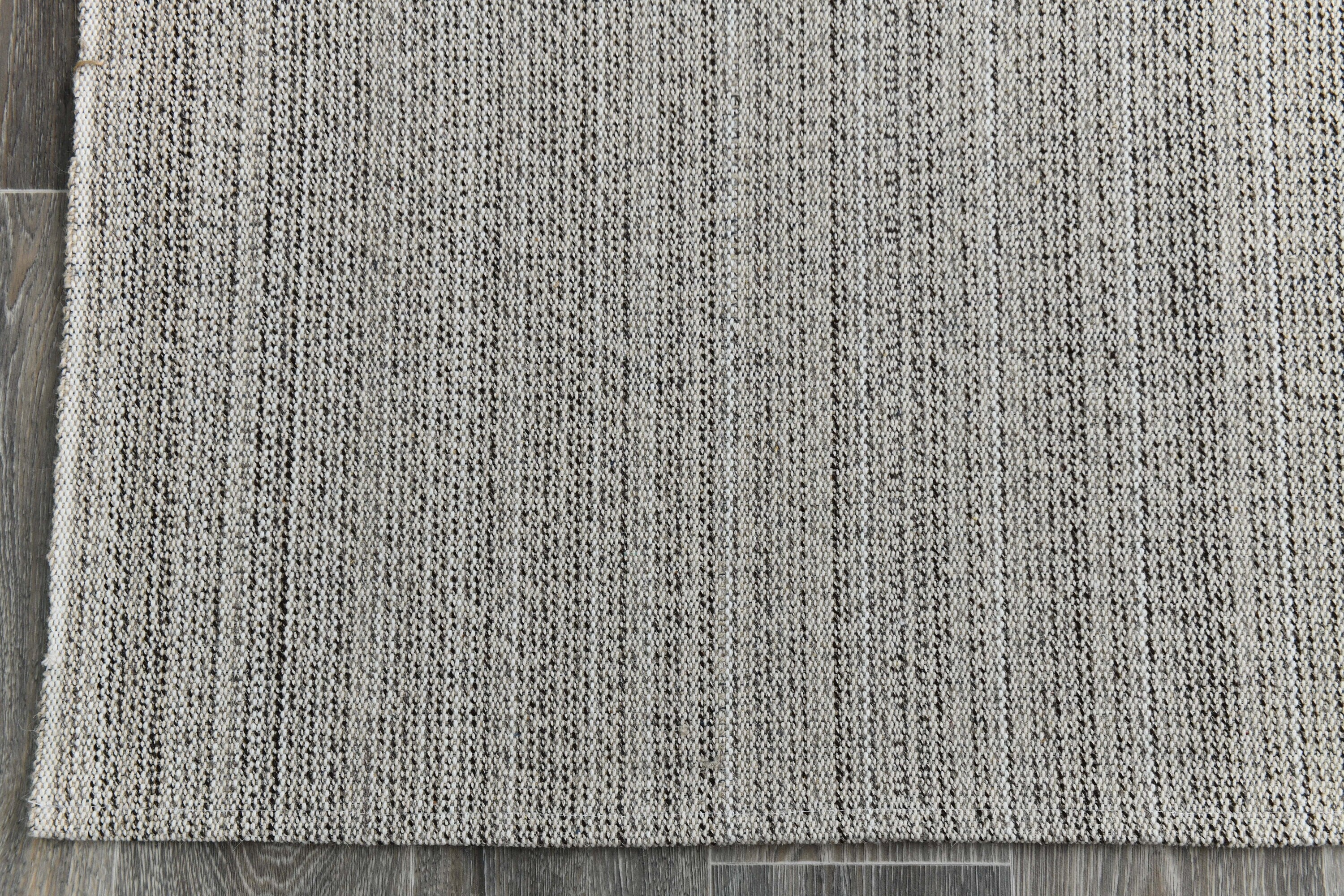 Turkish Flatweave Ethnic Rug 10’4’ x 13’7’ White Grey