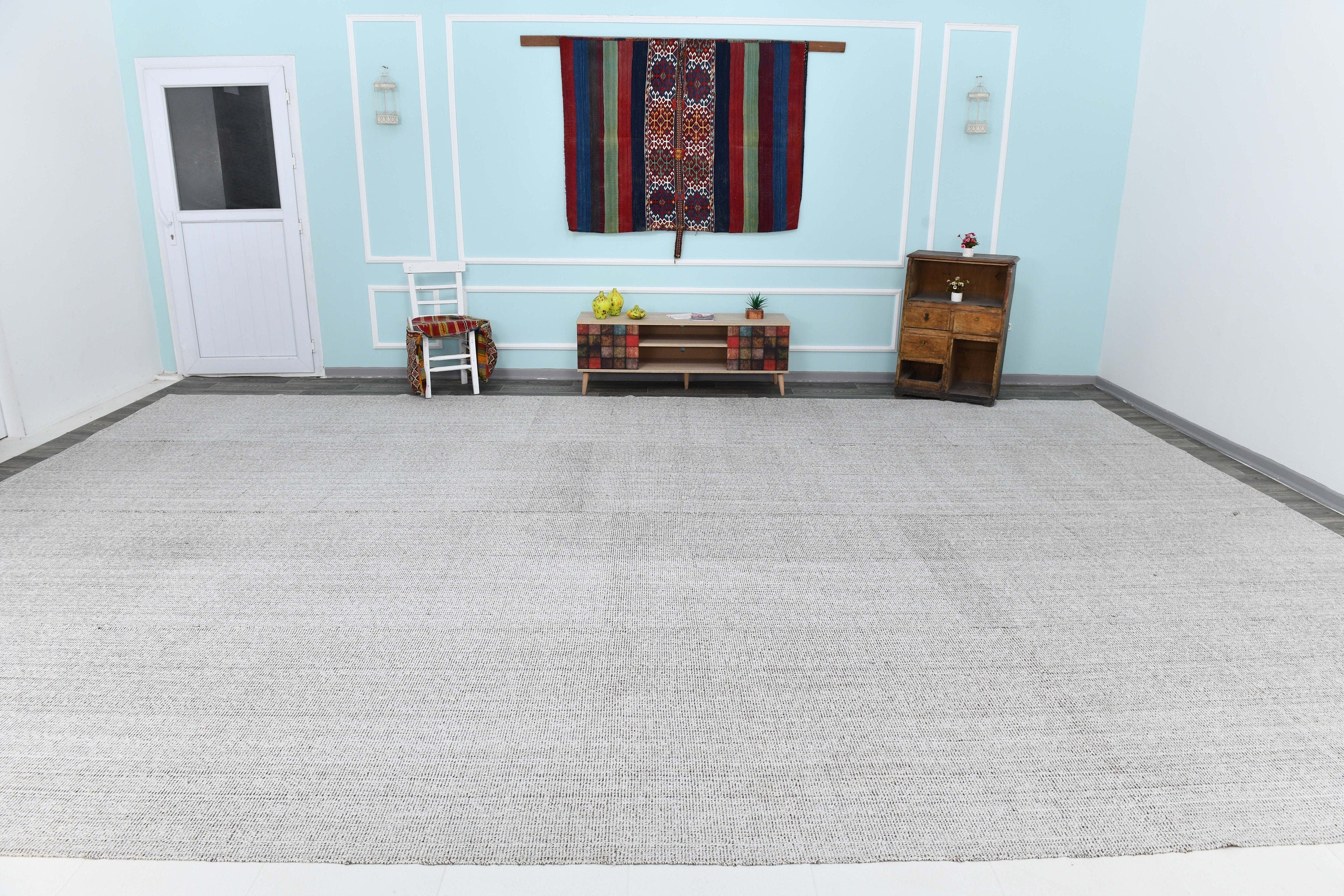 Turkish Flatweave Ethnic Rug 20’0’ x 13’10’