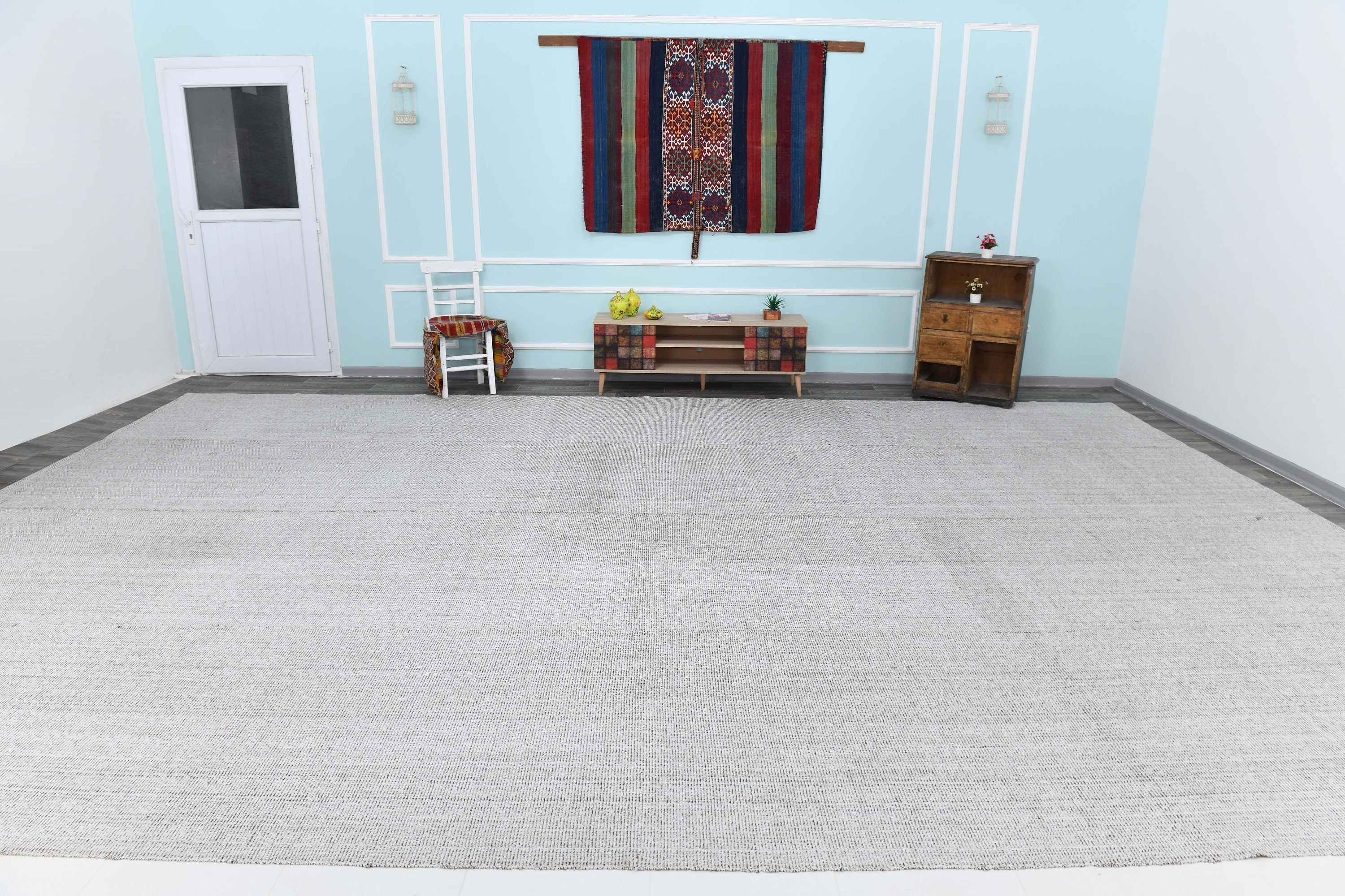 Turkish Flatweave Ethnic Rug 20’0’ x 13’10’