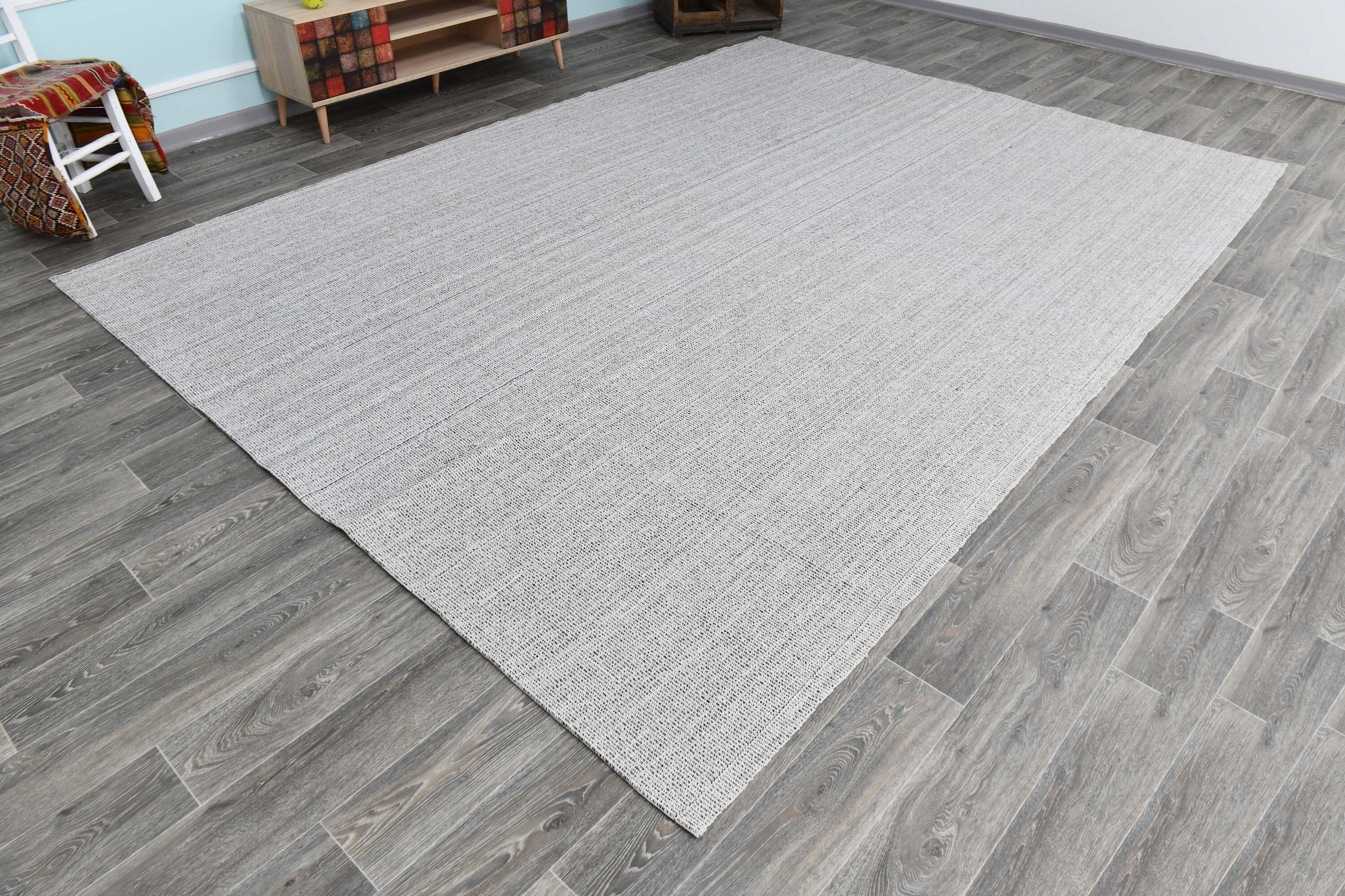 Turkish Flatweave Ethnic Rug 8’11’ x 12’3’